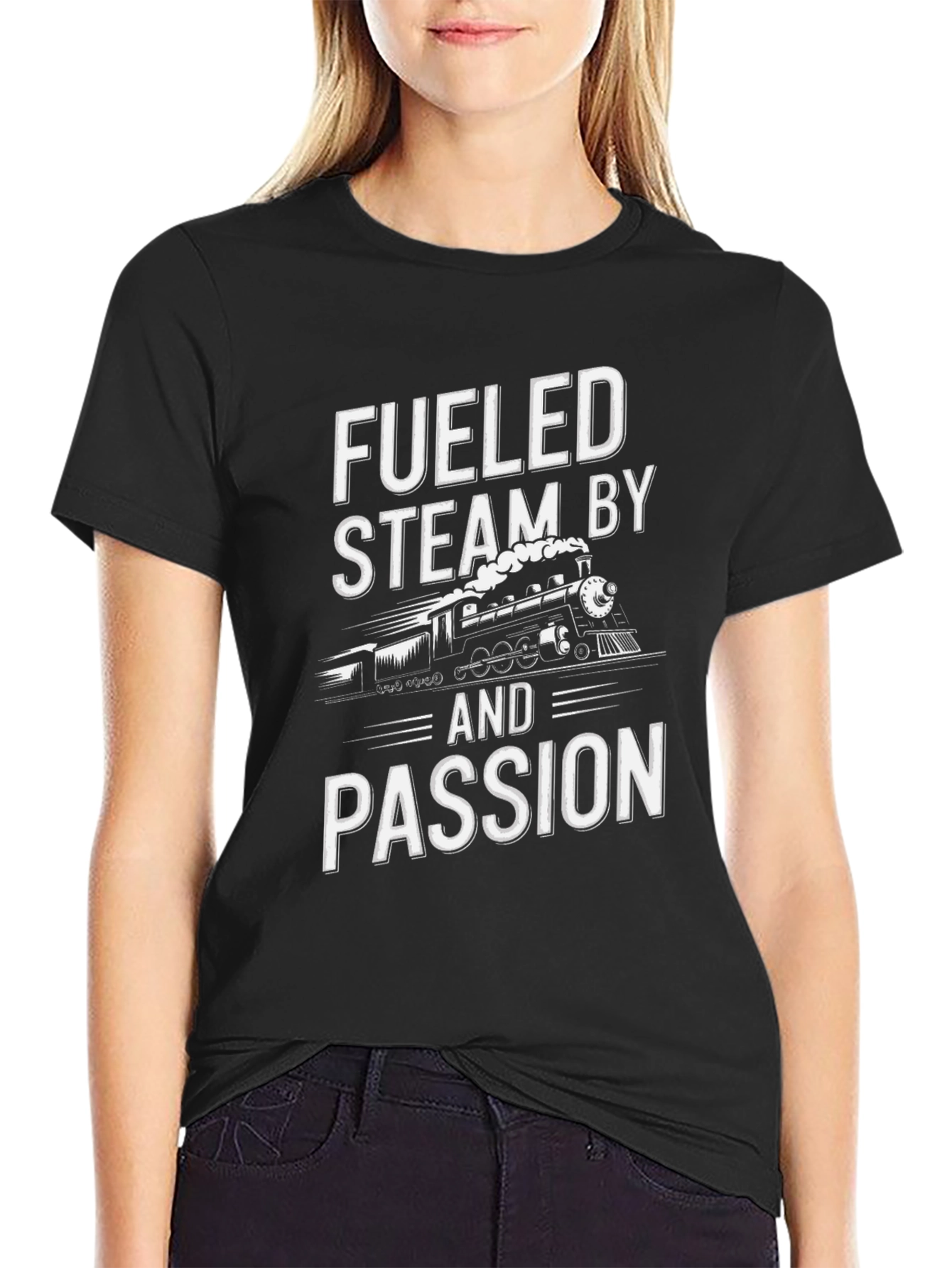 Fueled By Steam & Passion Black T-Shirt