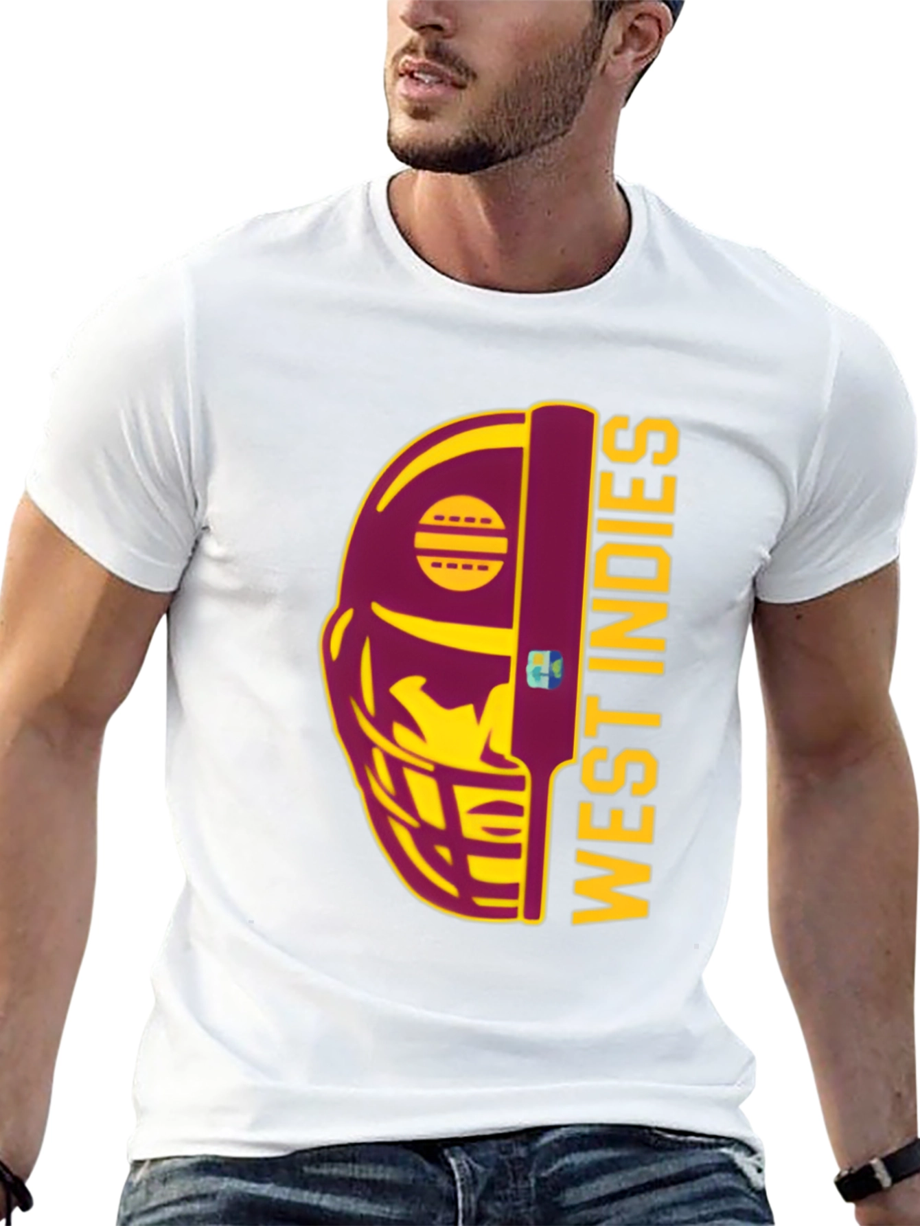 West Indies Cricket Helmet T-Shirt