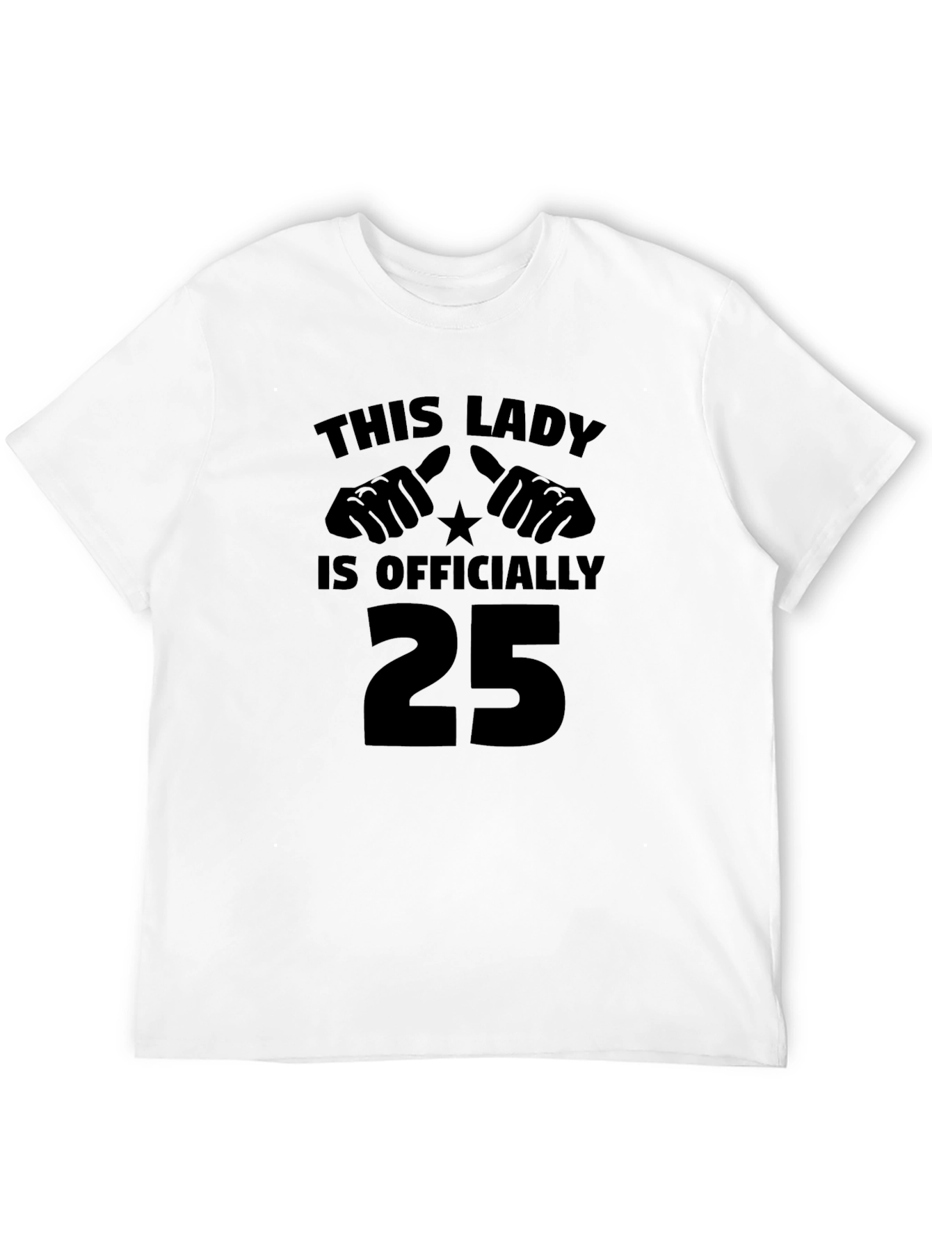 This Lady Is Officially 25 Black T-Shirt