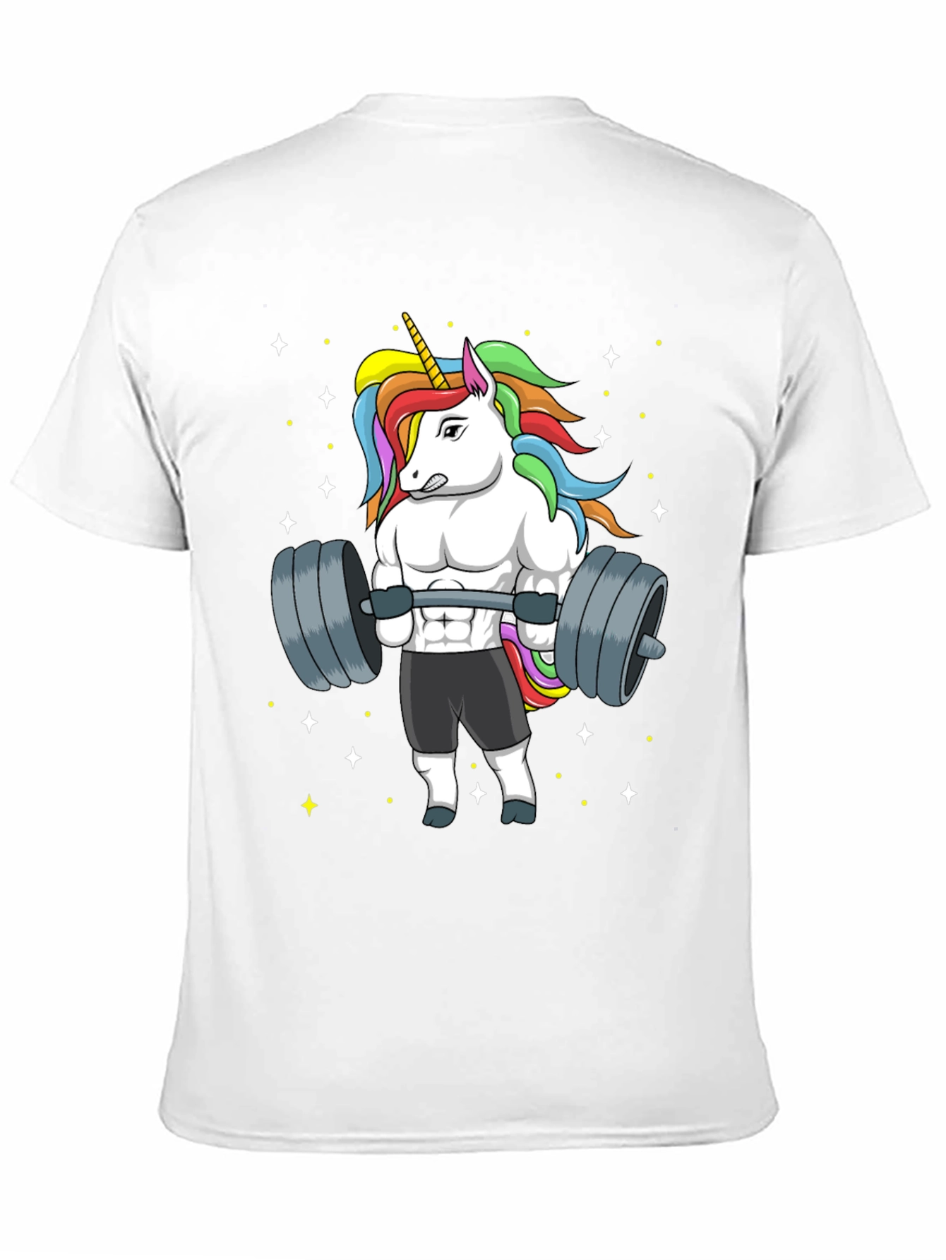 Unicorn Lifting Weights Graphic T-Shirt