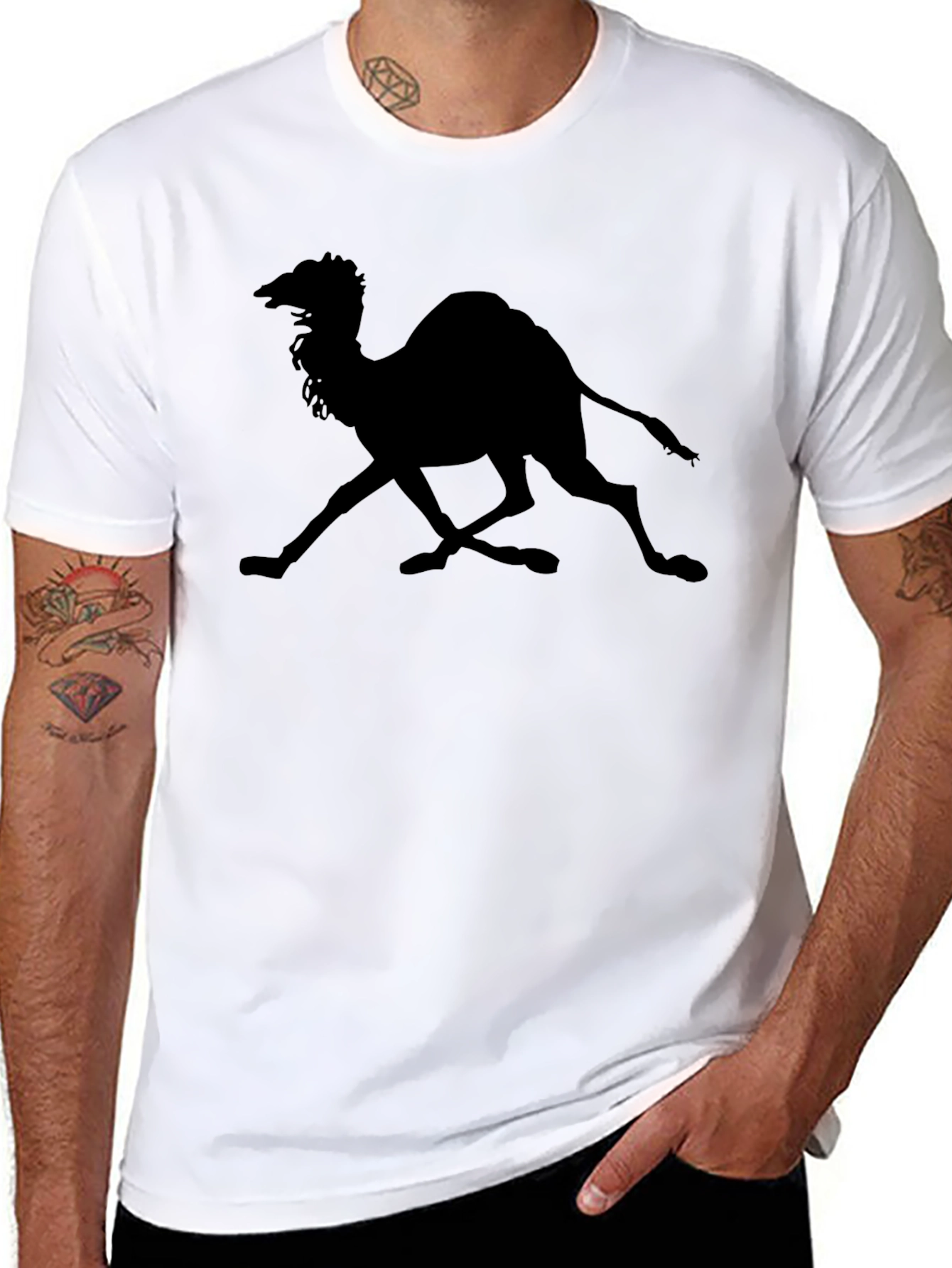 Camel Silhouette Black T-Shirt