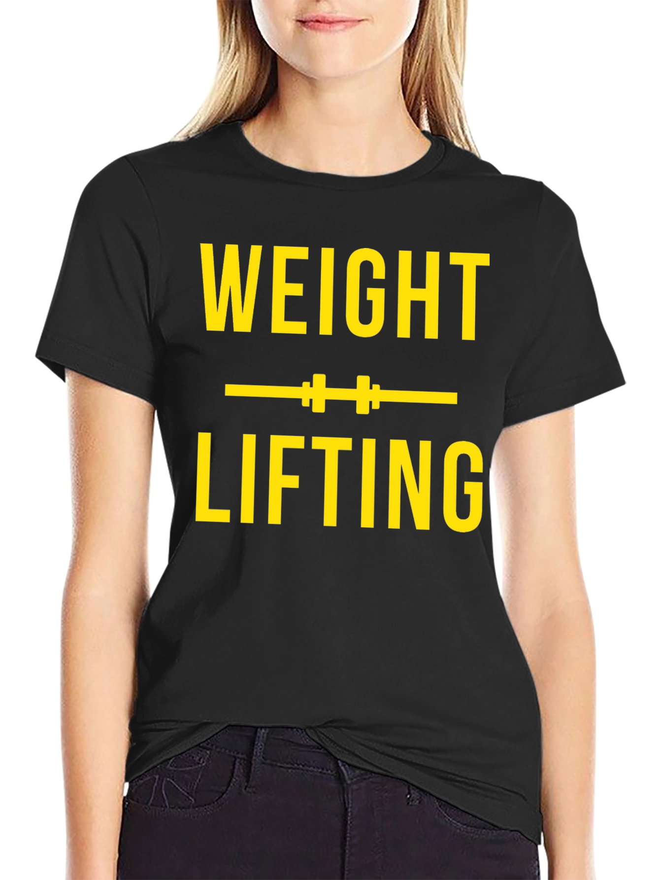 Weight Lifting Graphic Tee - Black