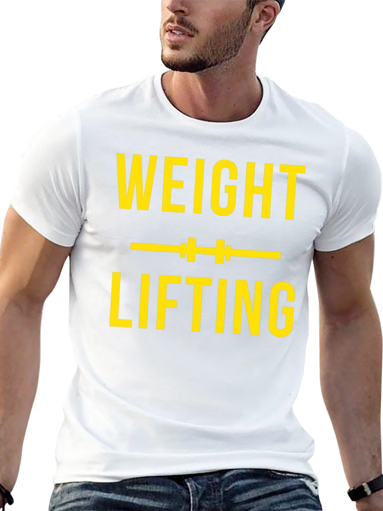Weight Lifting Graphic Tee - Black