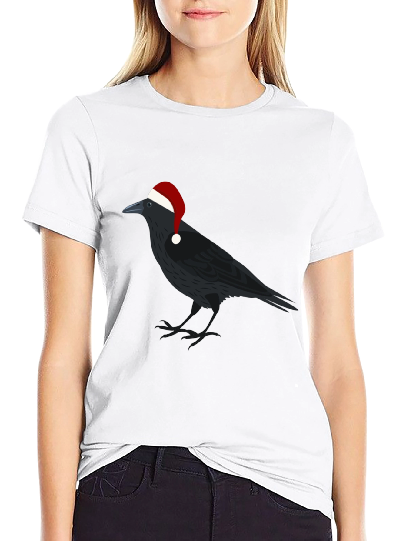 Crow Christmas T-Shirt - Holiday Raven Tee