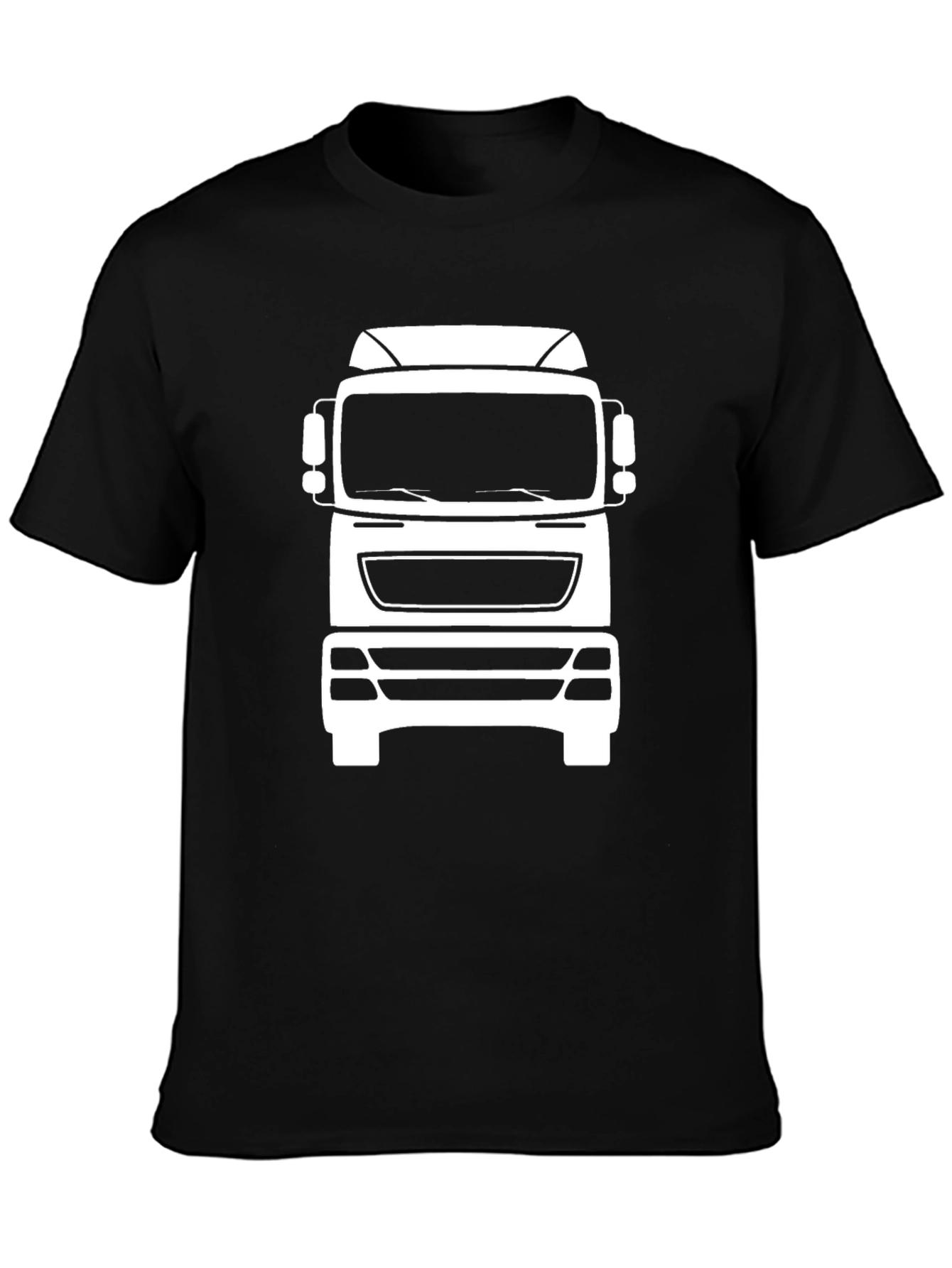 Truck Graphic Tee - Black Cotton T-Shirt