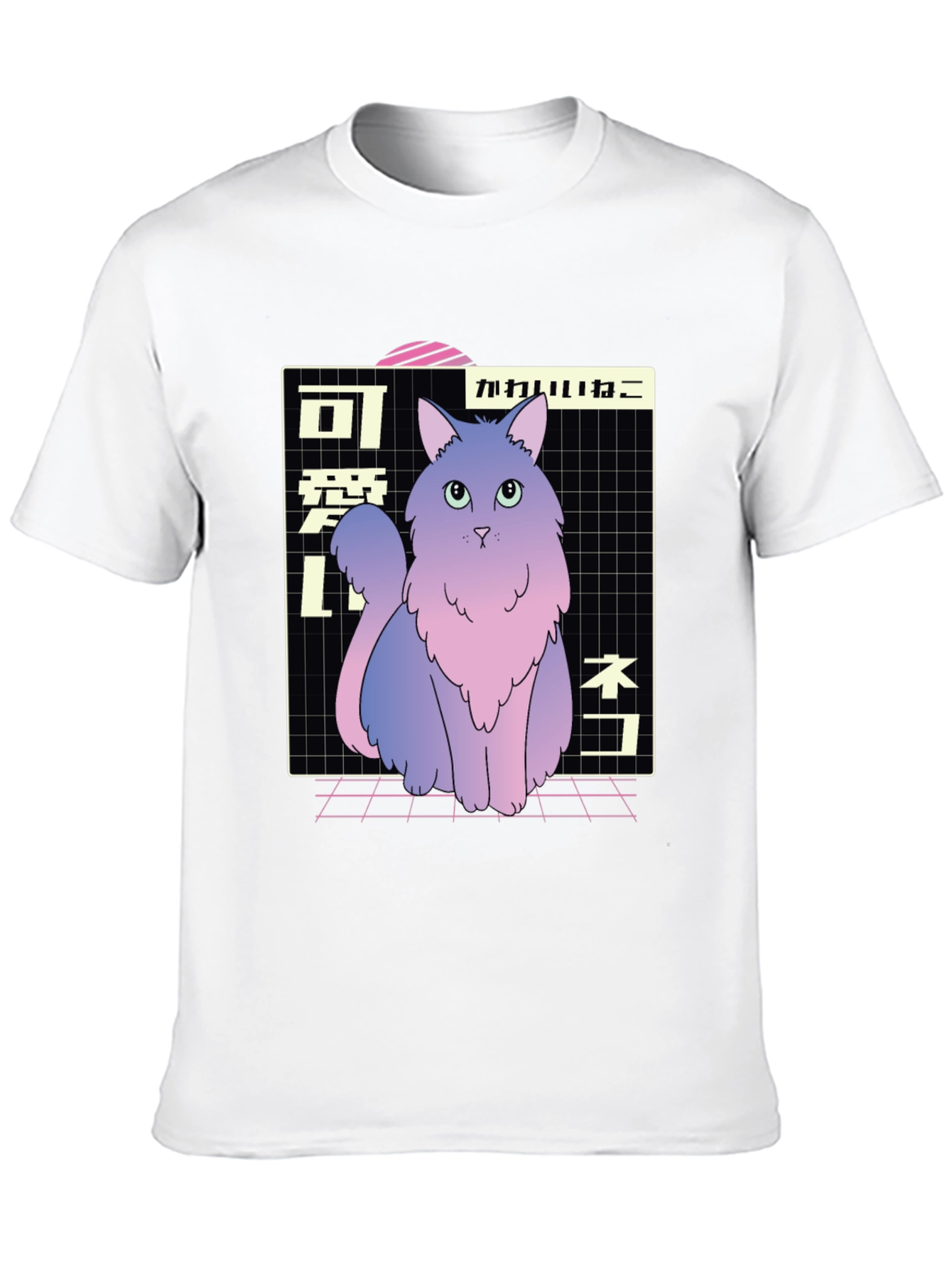 Kawaii Cat T-Shirt - Anime Style