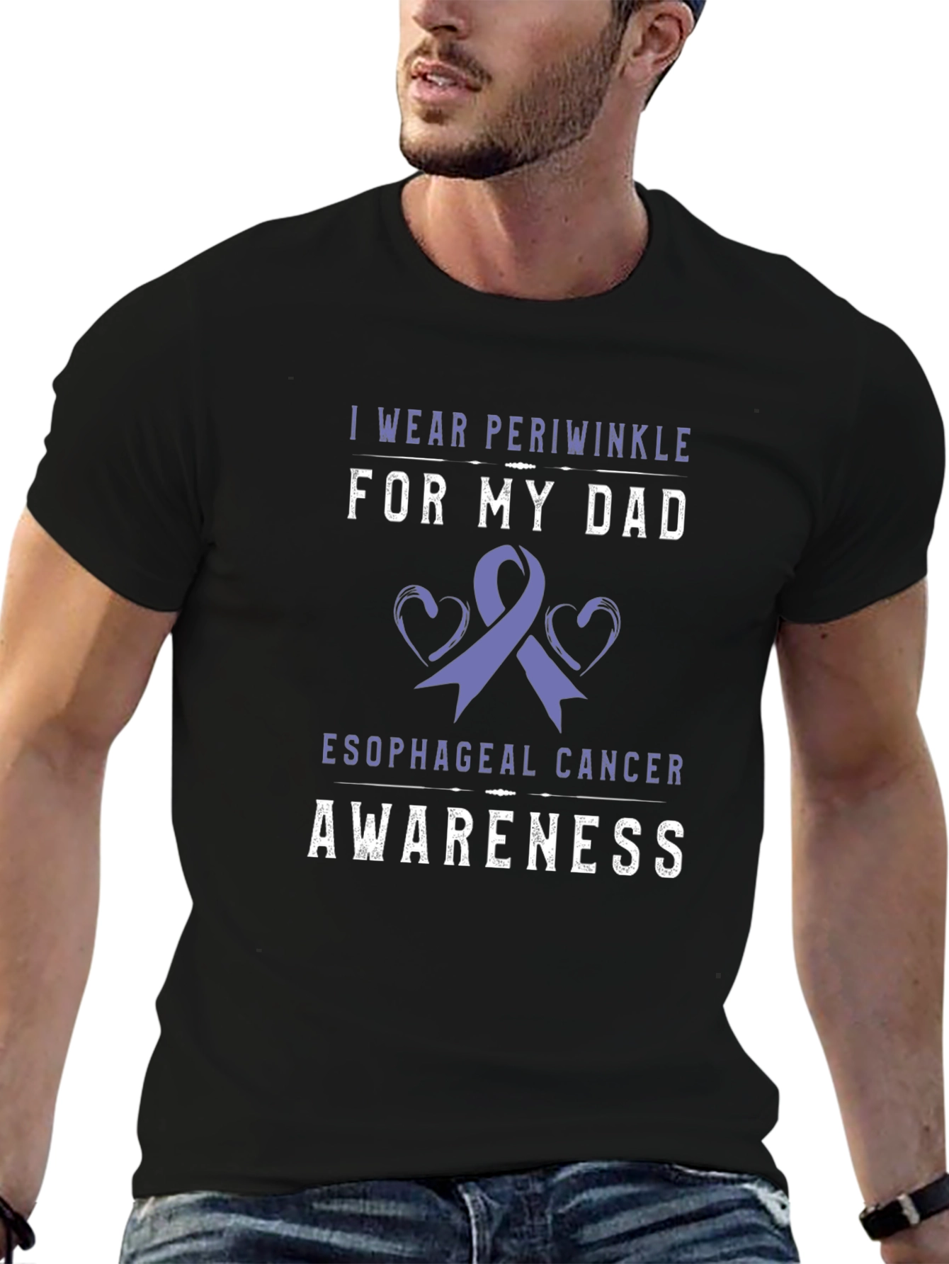 Periwinkle Esophageal Cancer Awareness T-Shirt