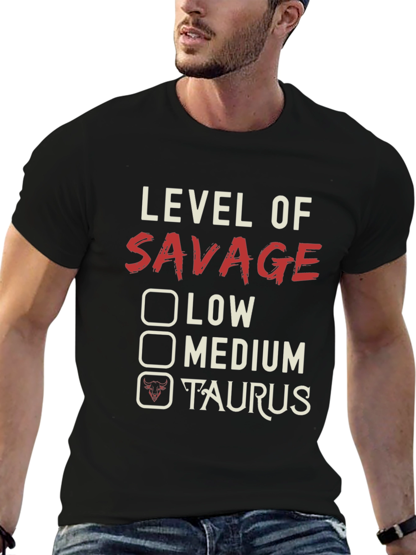 Level of Savage Taurus Graphic Tee - Black