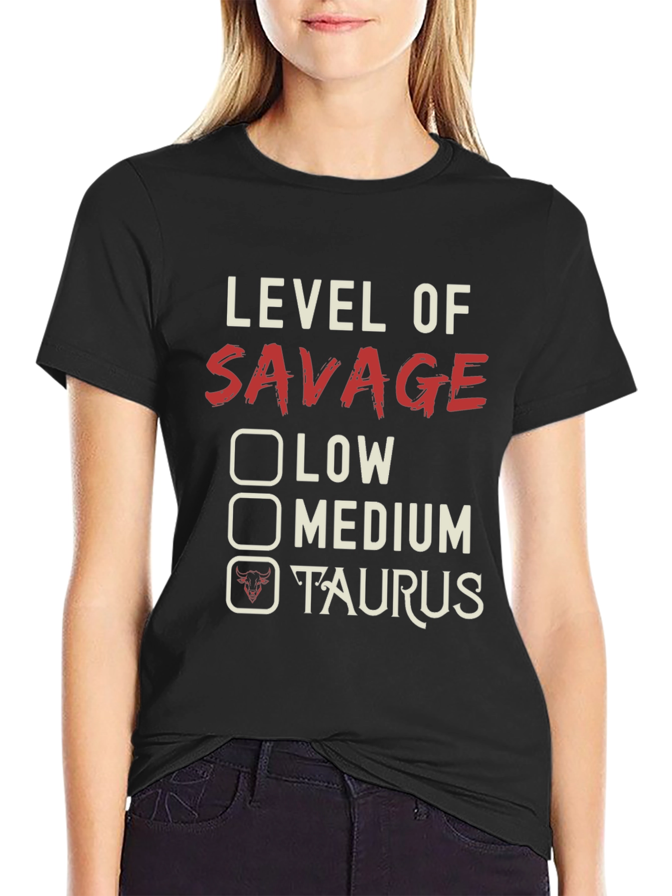 Level of Savage Taurus Graphic Tee - Black