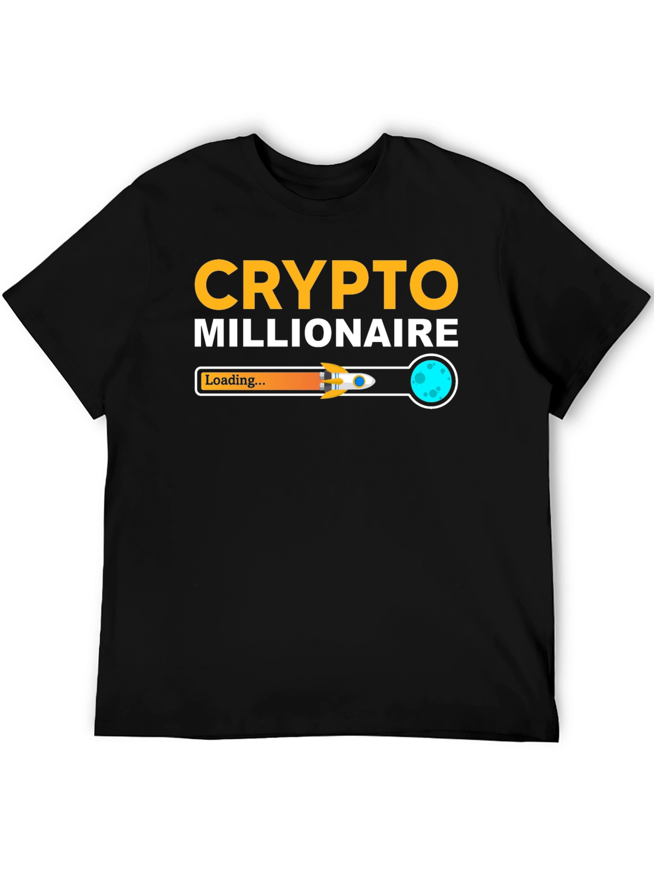 Crypto Millionaire Loading Black T-Shirt