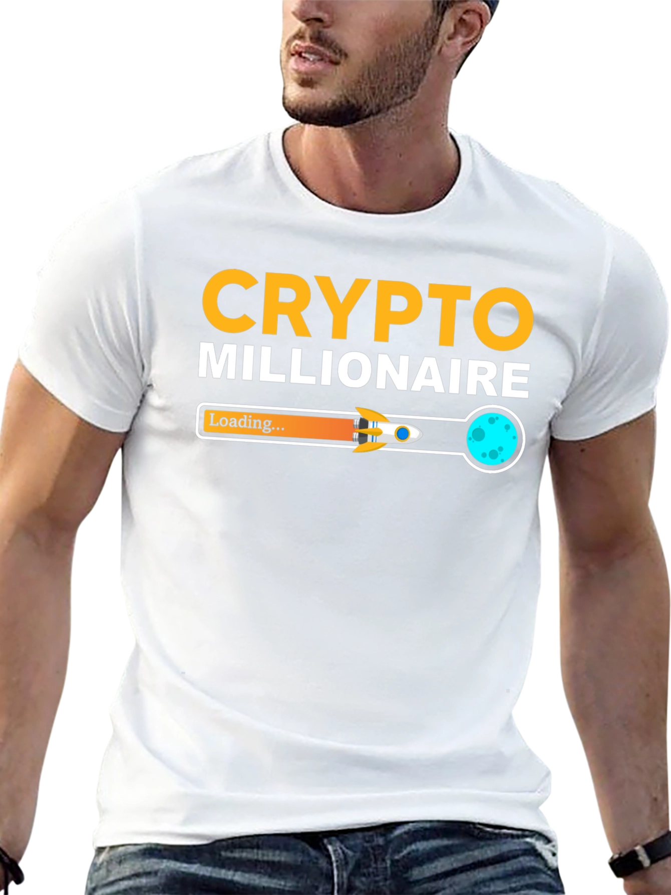 Crypto Millionaire Loading Black T-Shirt