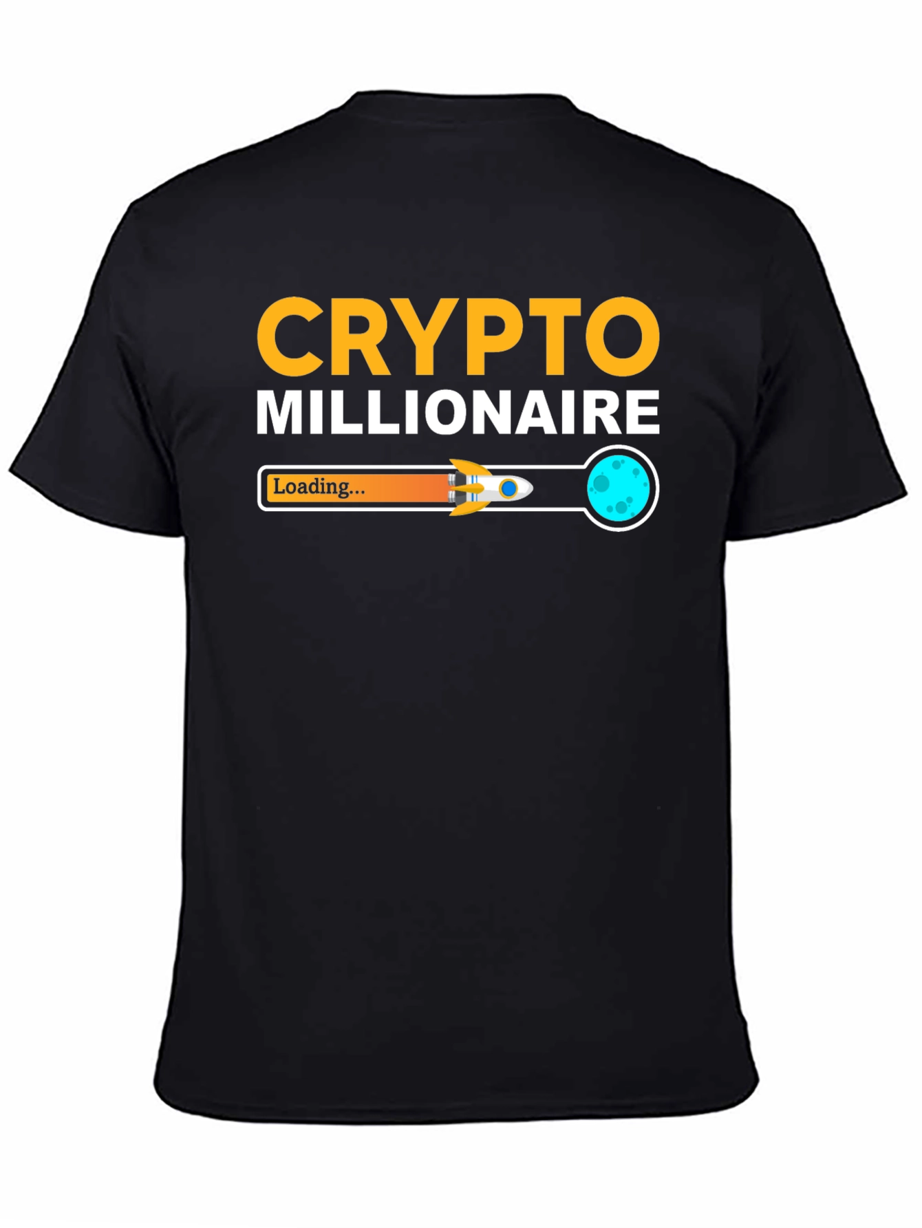 Crypto Millionaire Loading Black T-Shirt