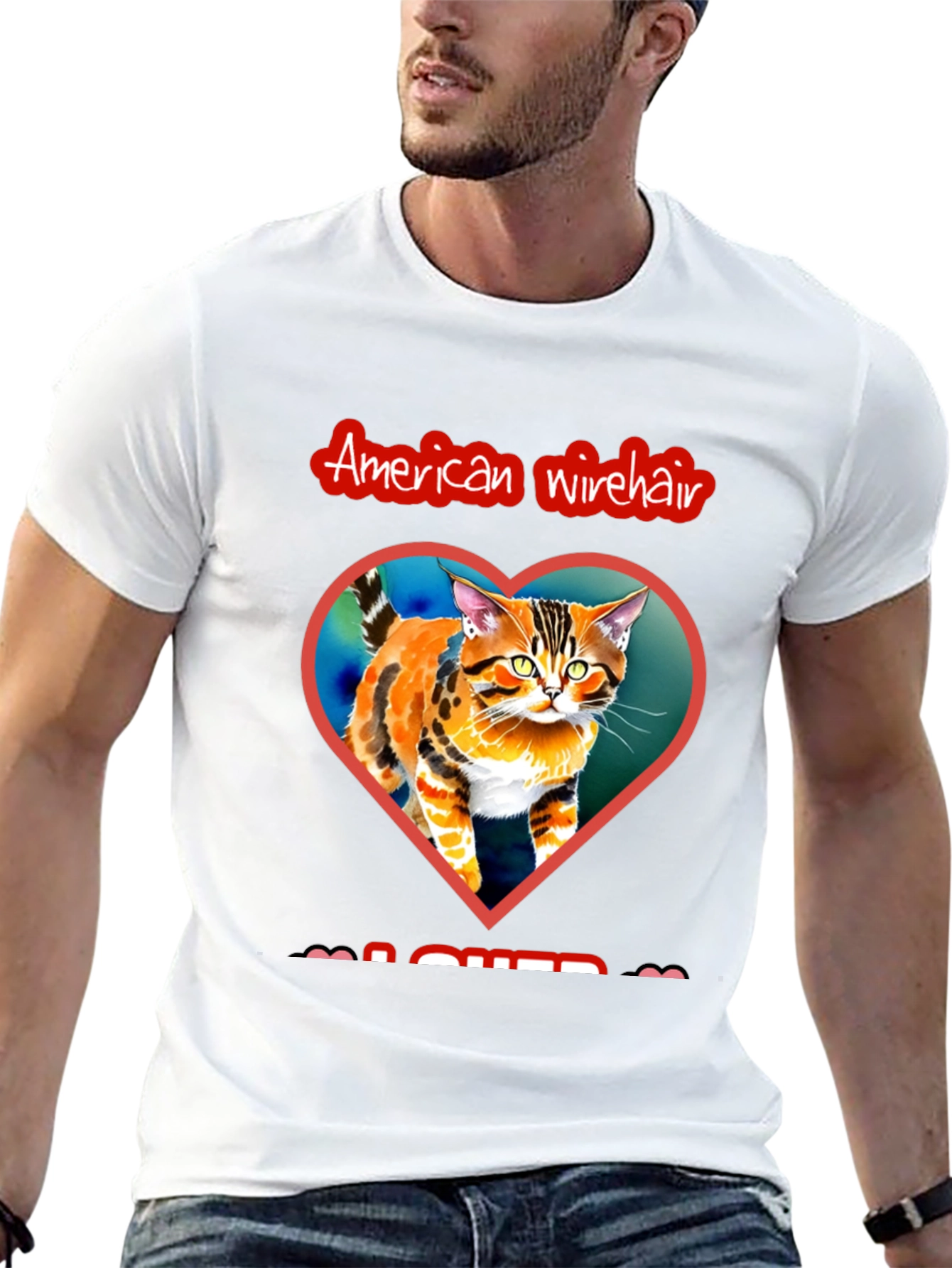 American Wirehair Cat Lover T-Shirt