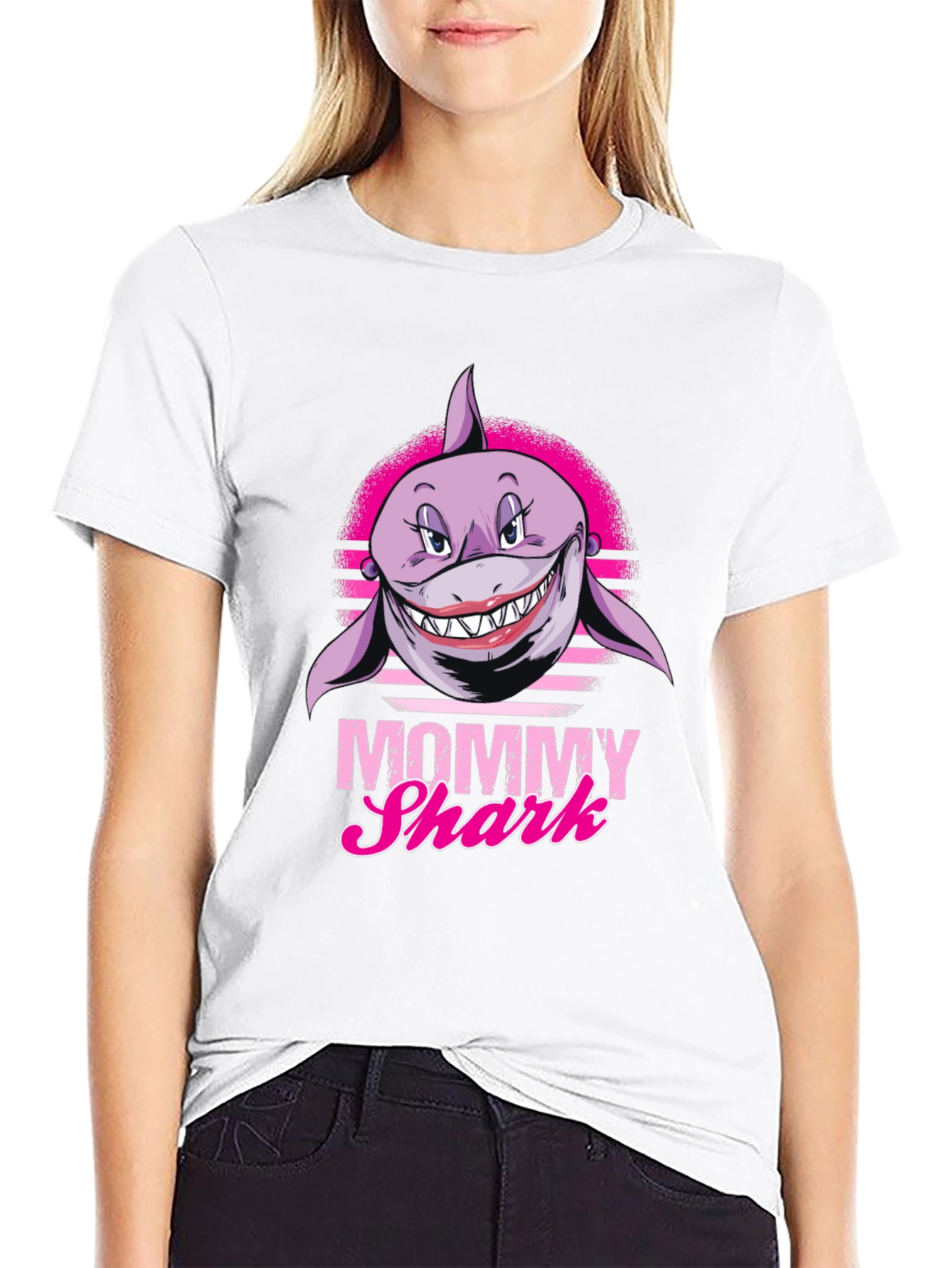 Mommy Shark Graphic Tee - Funny Shark Lover T-Shirt