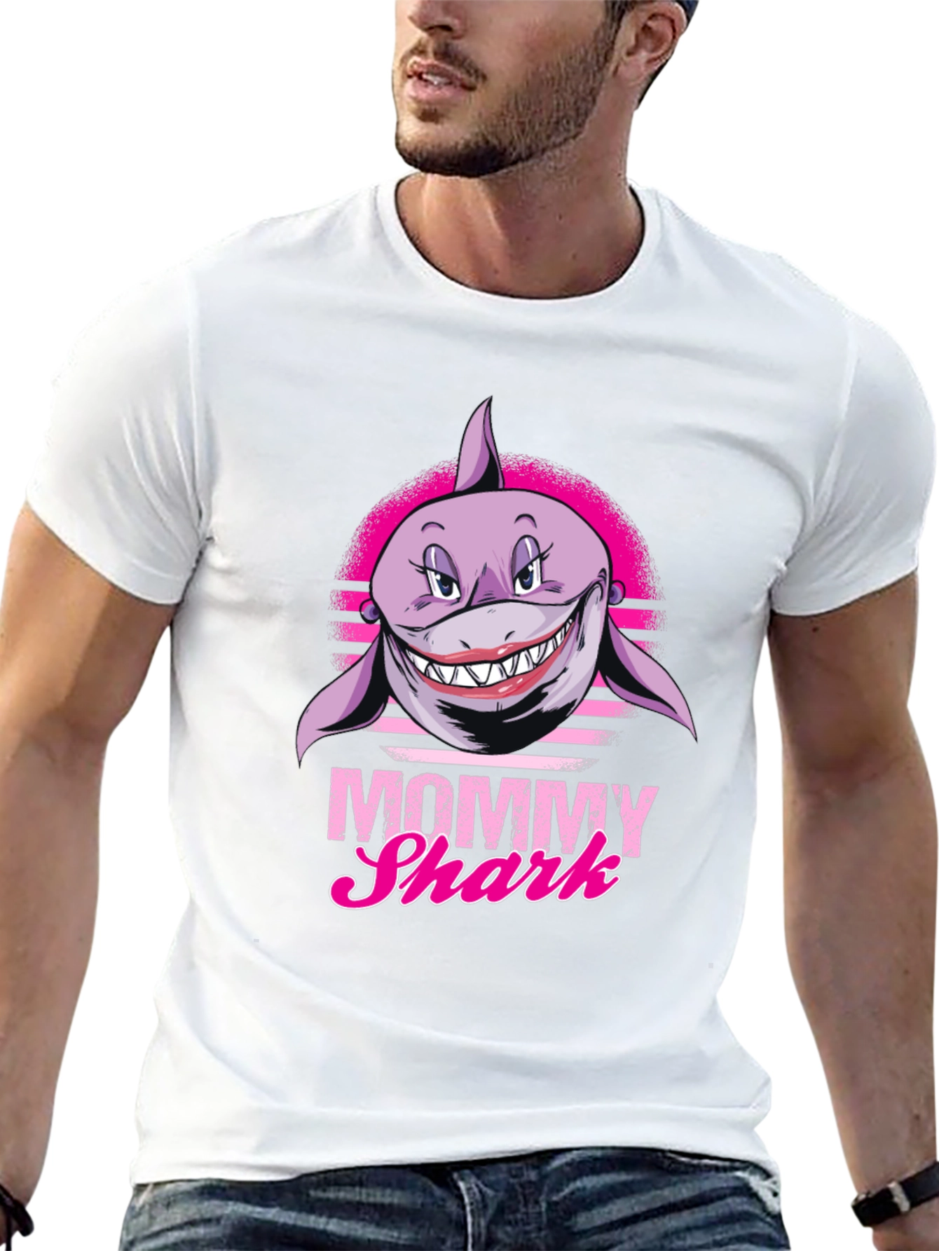 Mommy Shark Graphic Tee - Funny Shark Lover T-Shirt