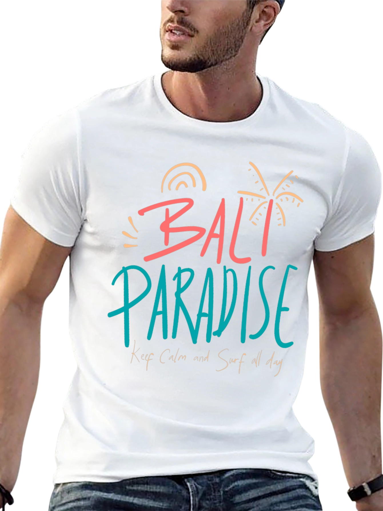 Bali Paradise Graphic Tee - Relaxed Surf Style