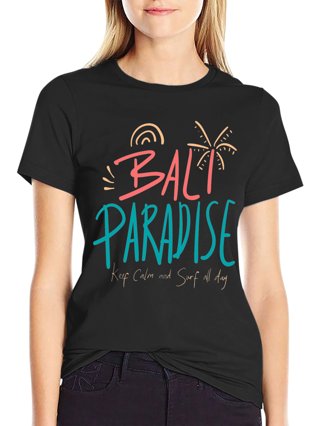 Bali Paradise Graphic Tee - Relaxed Surf Style