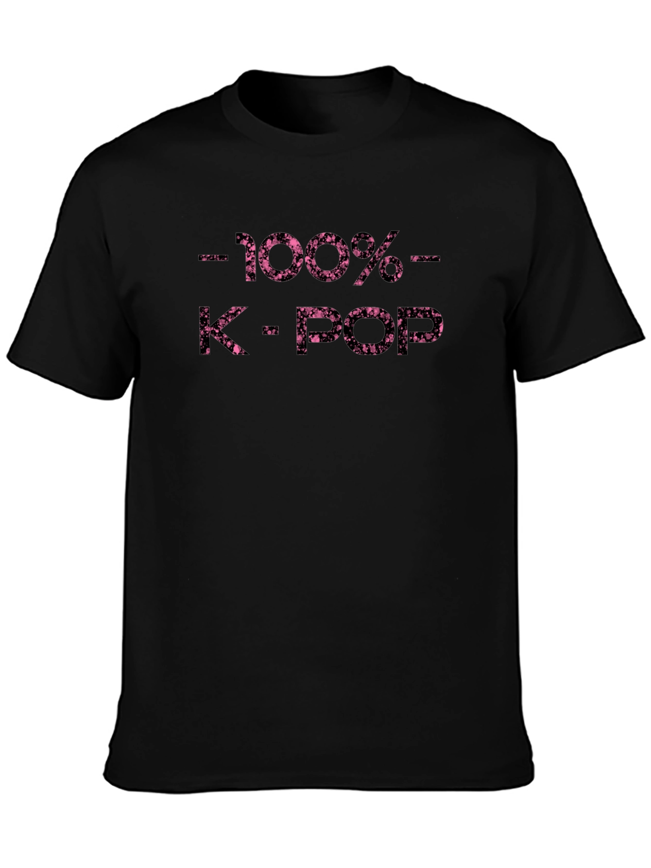 100% K-Pop T-Shirt - Black Graphic Tee