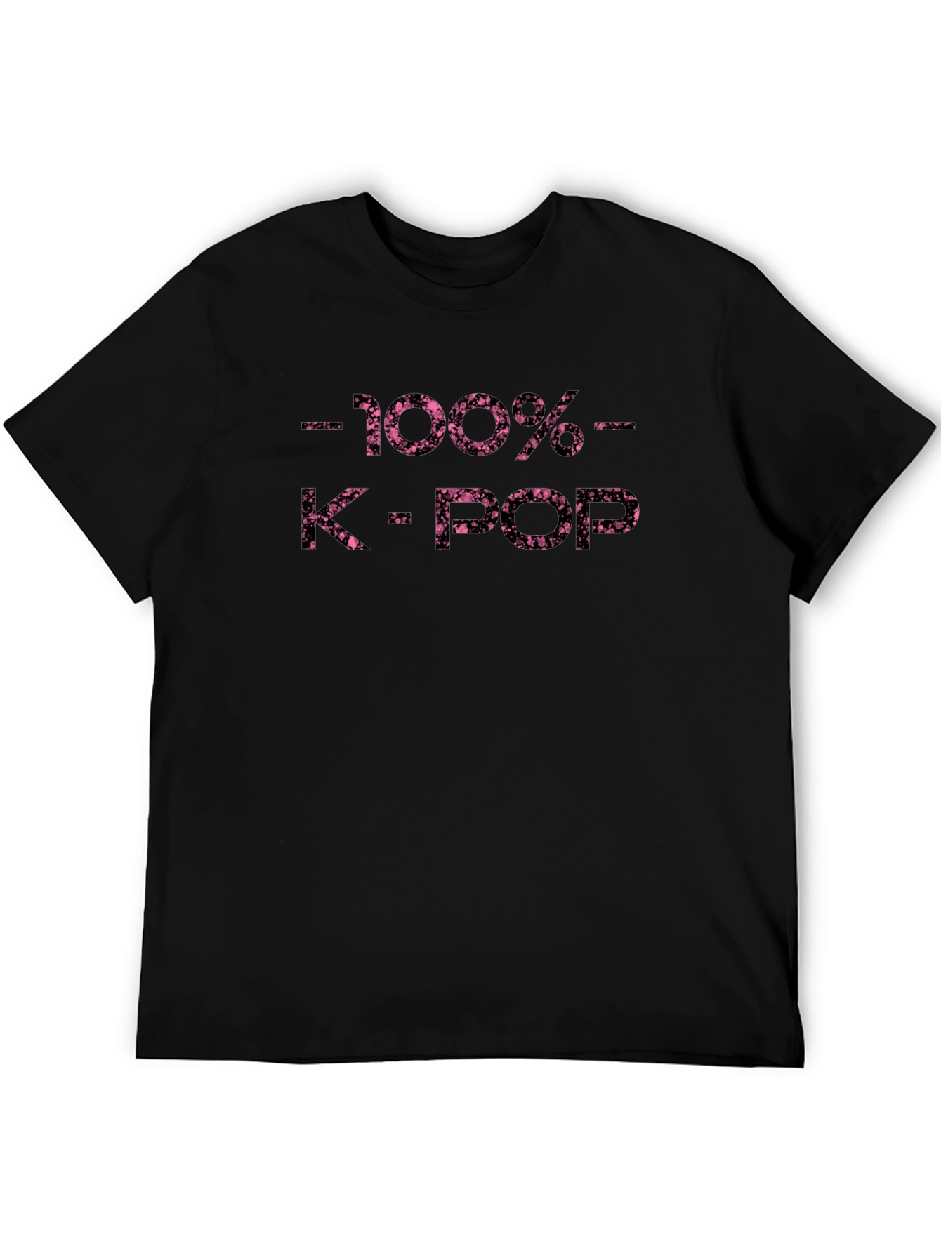 100% K-Pop T-Shirt - Black Graphic Tee