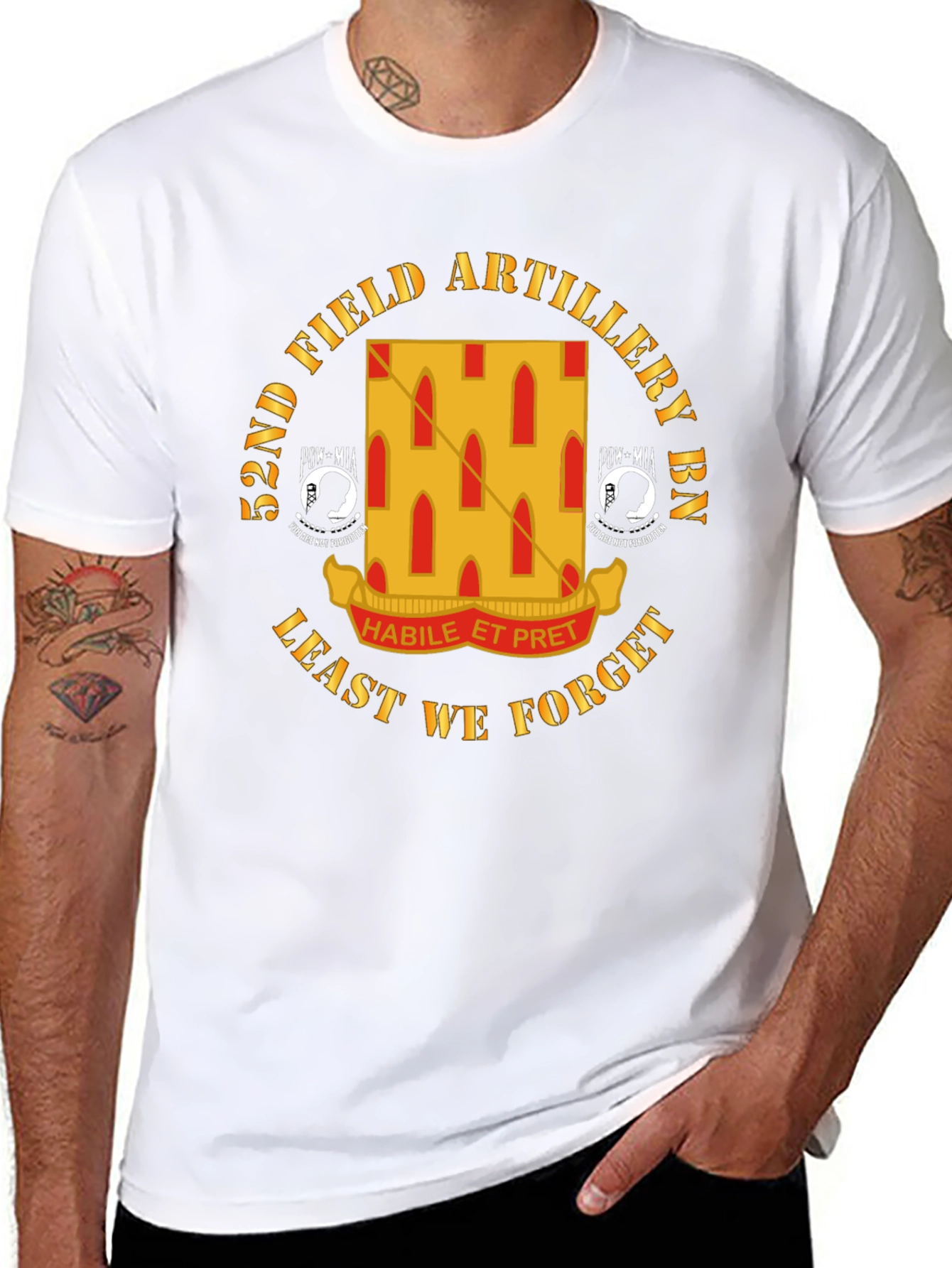 52nd Field Artillery BN Black T-Shirt