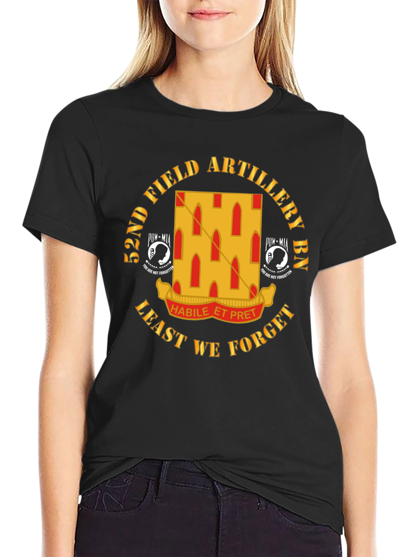 52nd Field Artillery BN Black T-Shirt