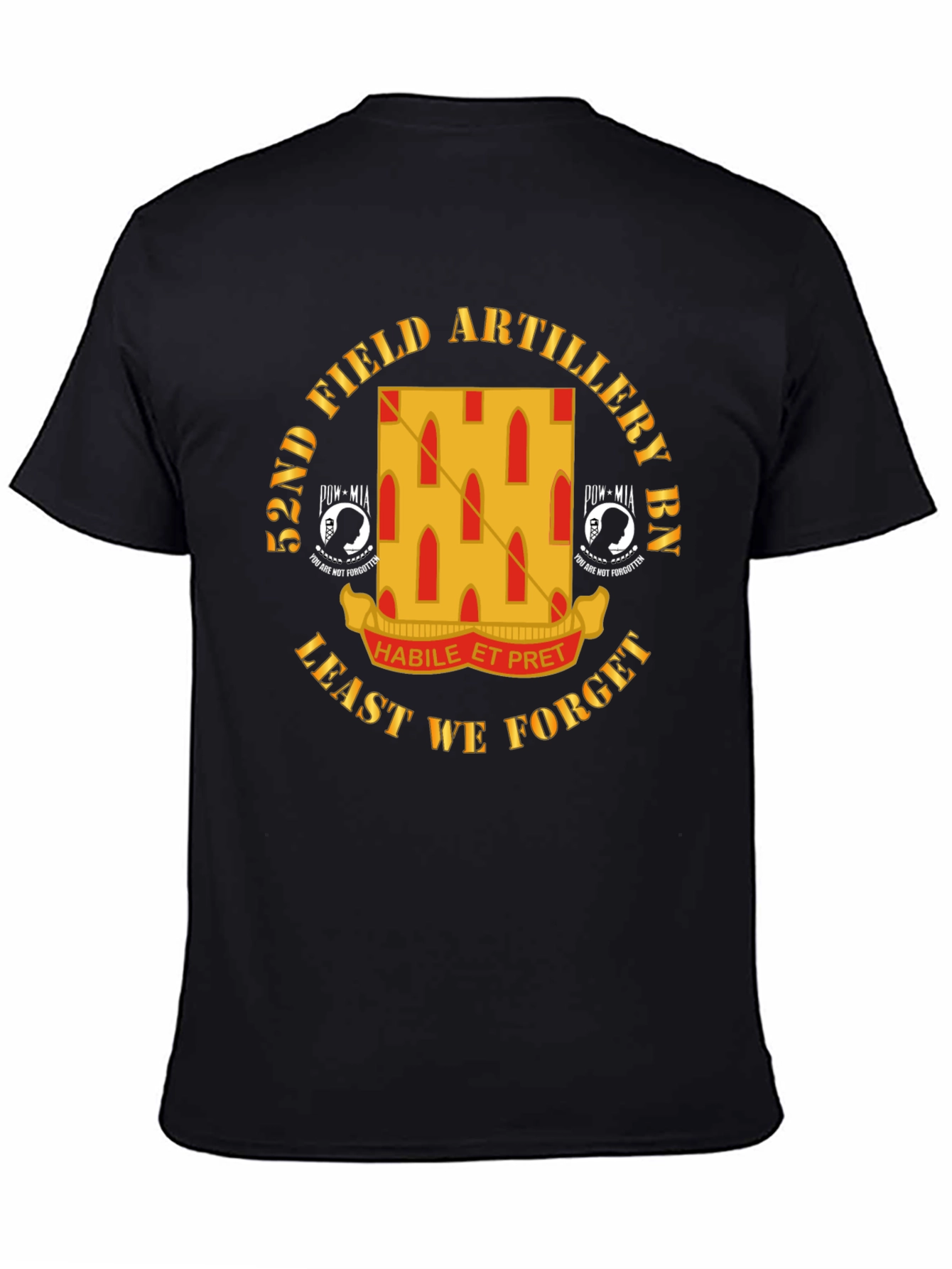 52nd Field Artillery BN Black T-Shirt