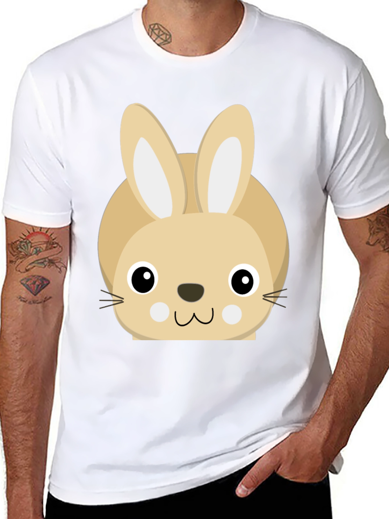 Cute Bunny Graphic T-Shirt - Soft & Comfortable