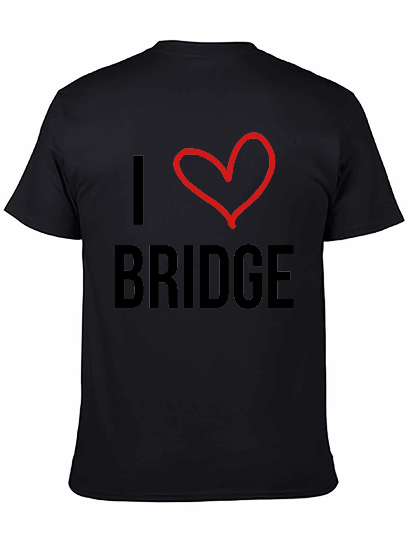 I Love Bridge Black T-Shirt