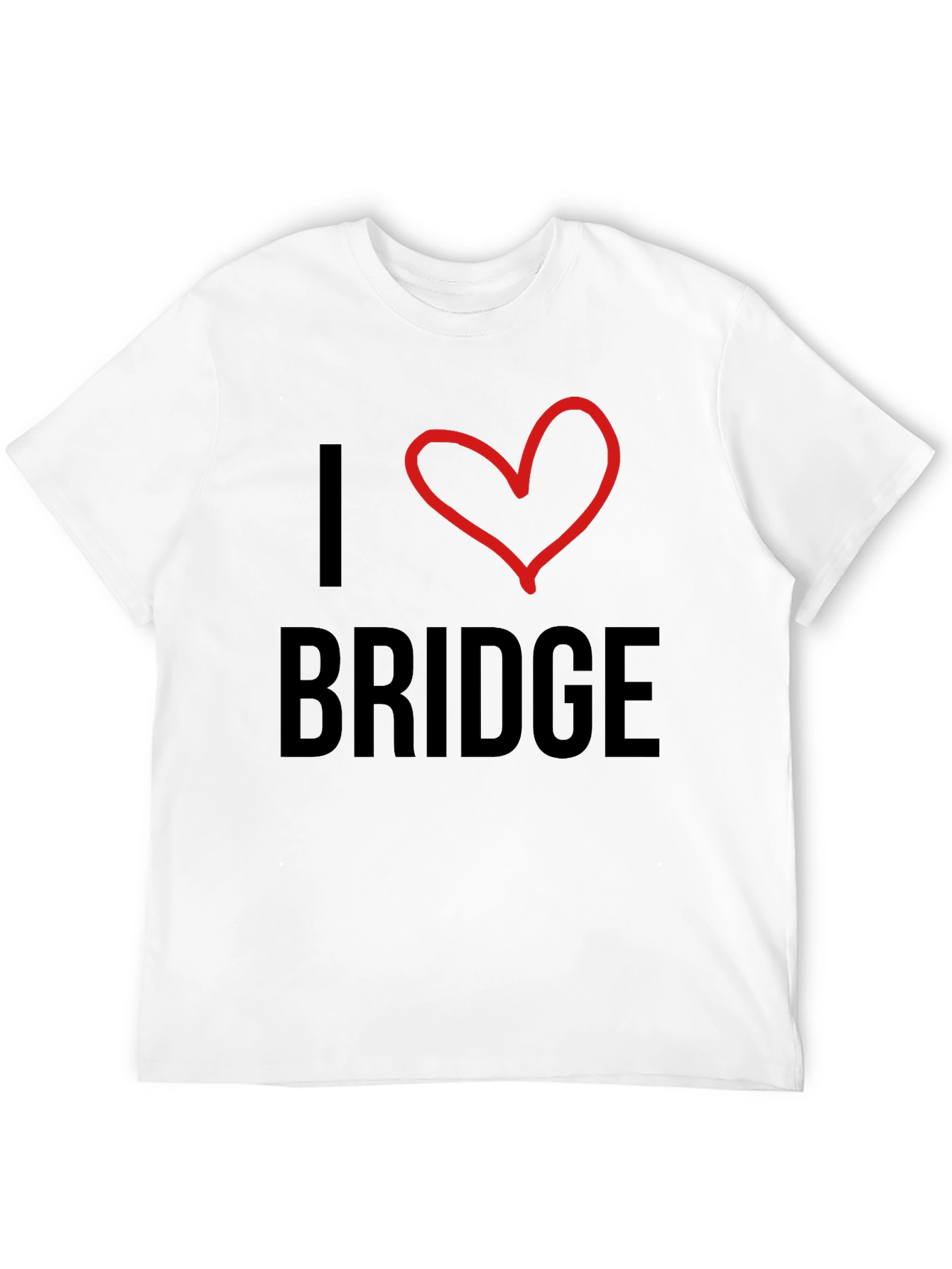 I Love Bridge Black T-Shirt