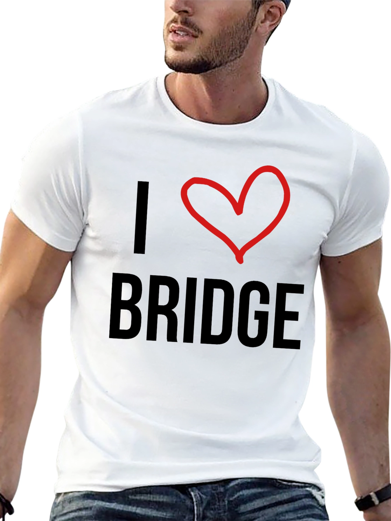I Love Bridge Black T-Shirt