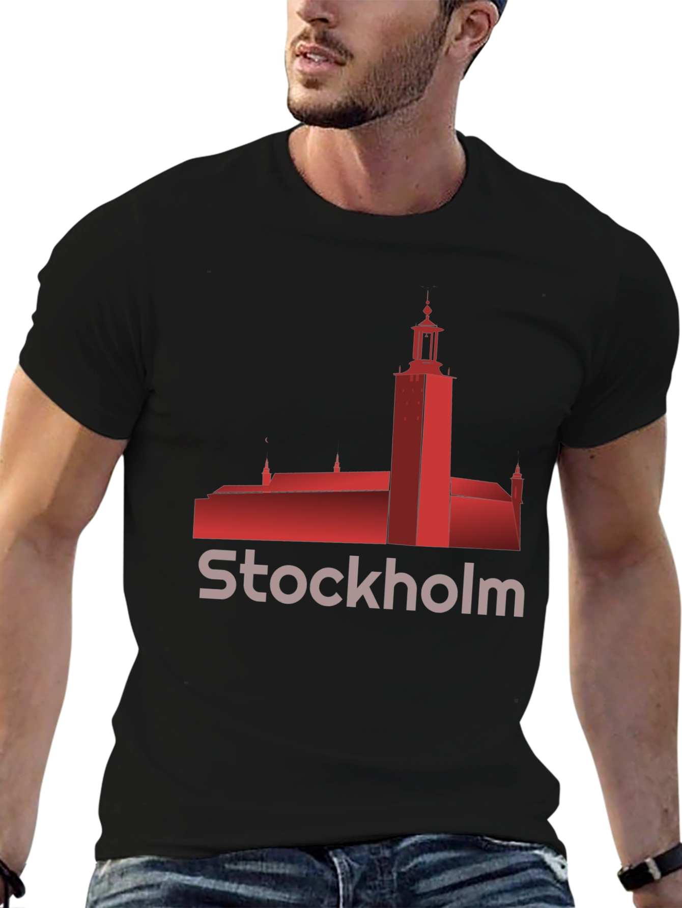 Stockholm City Hall Building Graphic T-Shirt