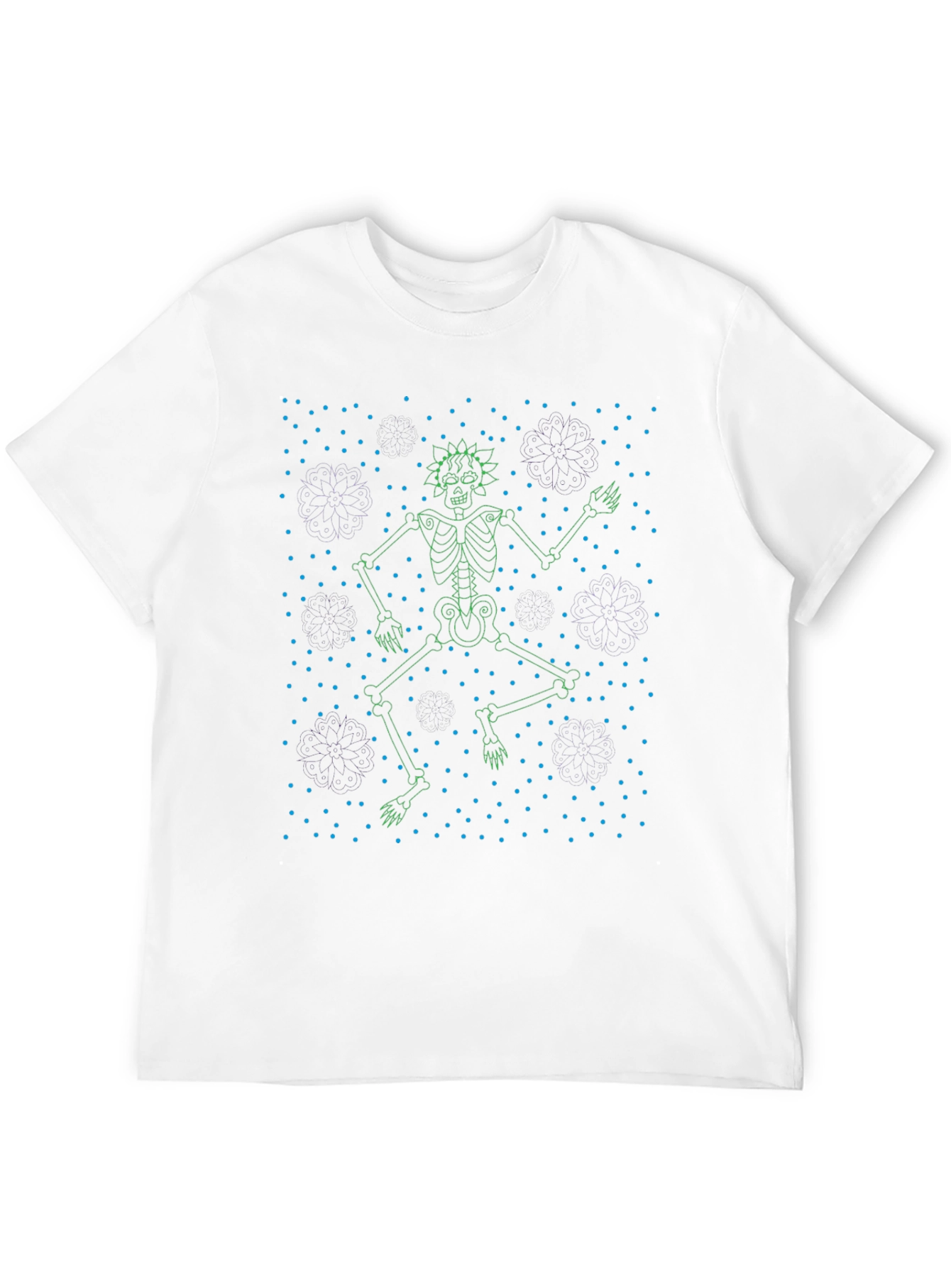 Skeleton Graphic Tee - Black Cotton
