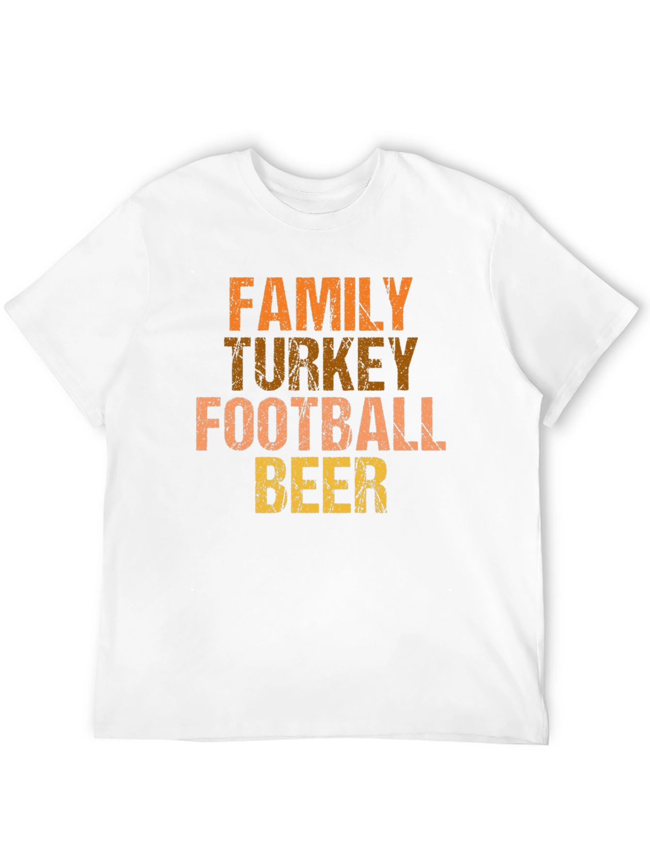 Thanksgiving Family Turkey Football Beer Black T-Shirt