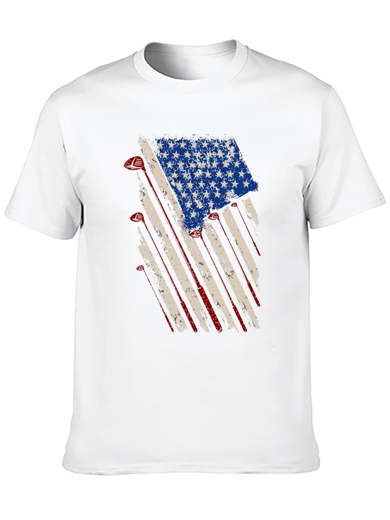 American Flag Golf Clubs T-Shirt