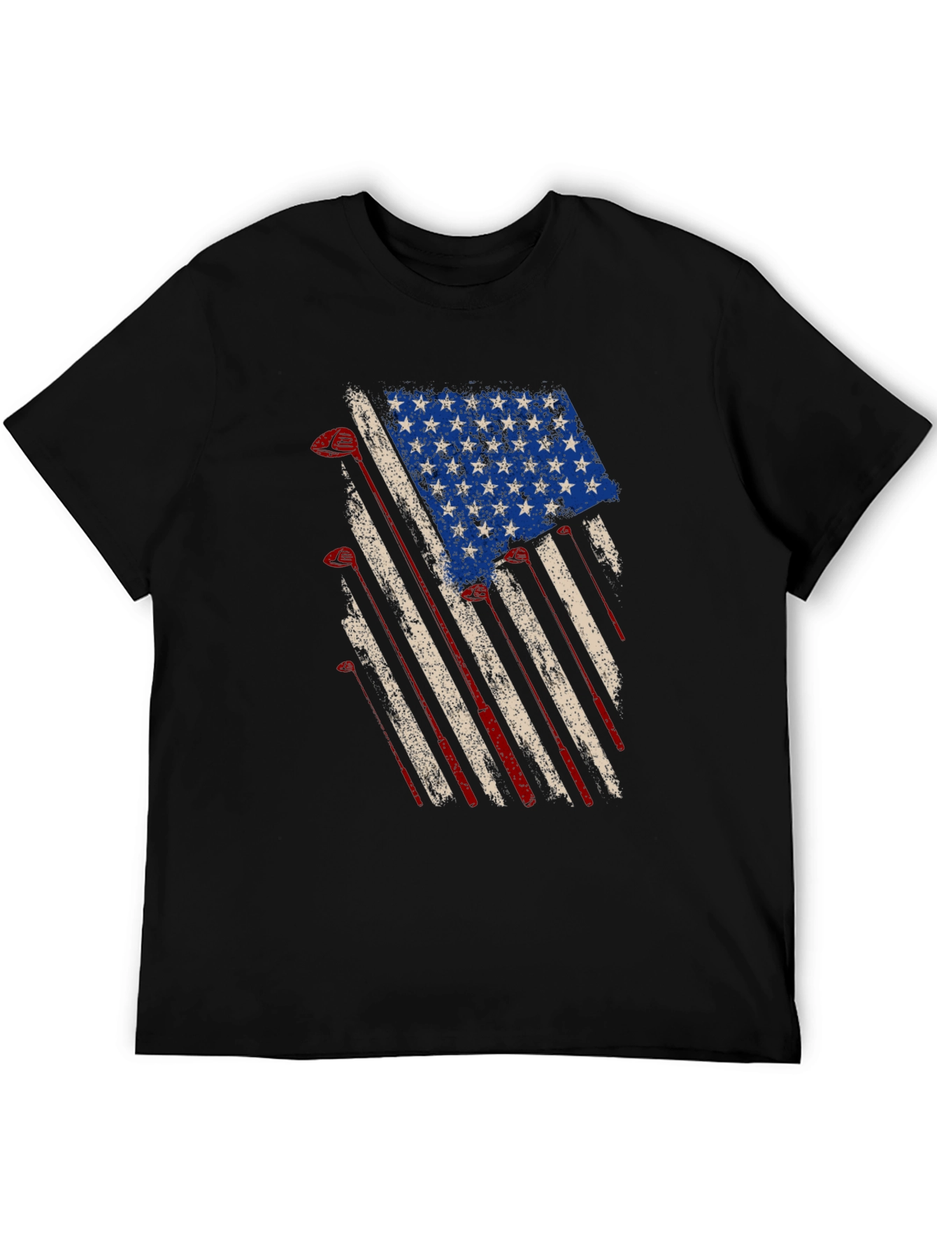 American Flag Golf Clubs T-Shirt