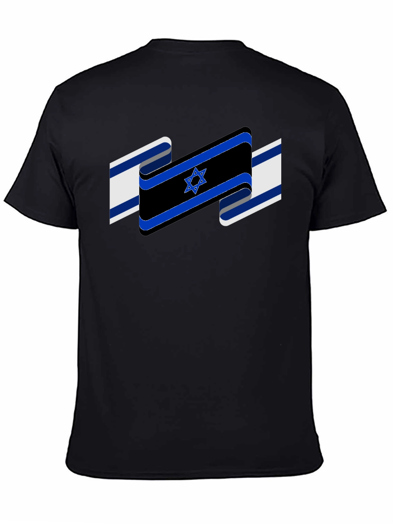 Israel Flag Star of David Black T-Shirt