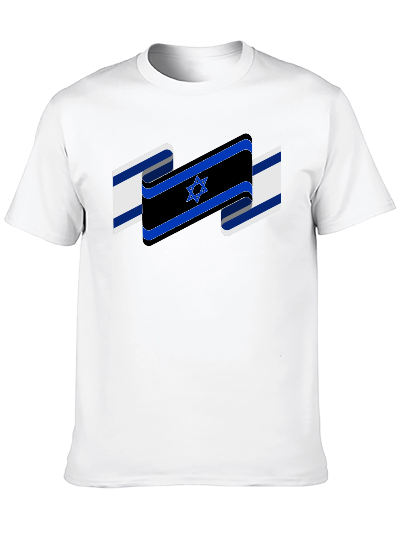 Israel Flag Star of David Black T-Shirt