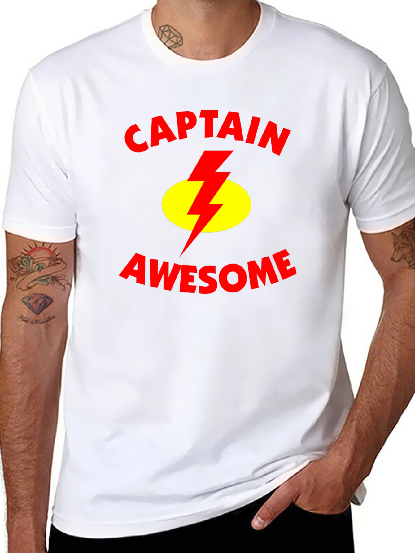 Captain Awesome Black T-Shirt - Graphic Tee