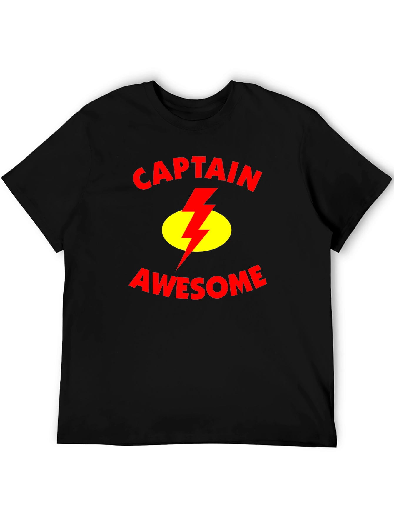 Captain Awesome Black T-Shirt - Graphic Tee