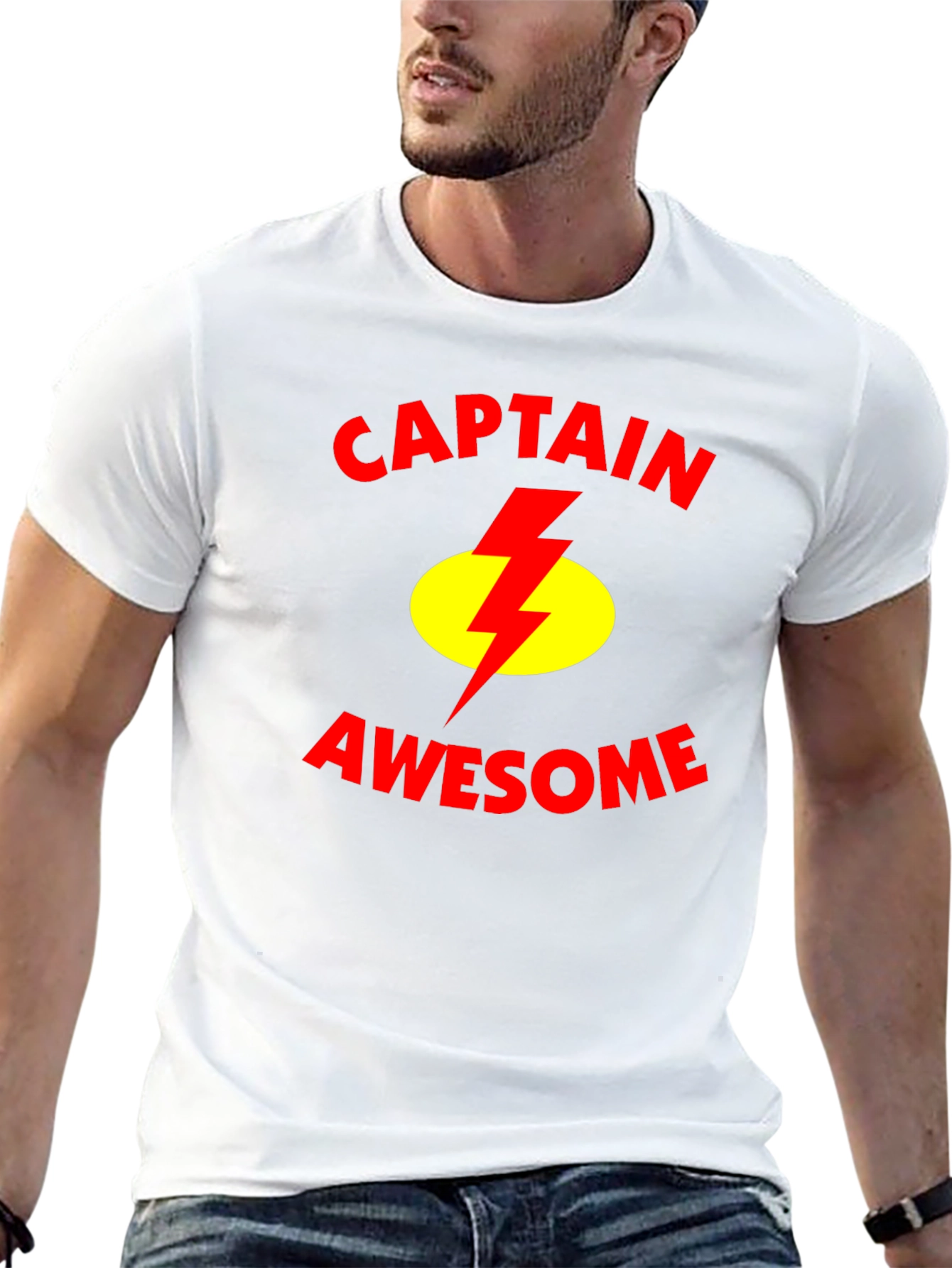 Captain Awesome Black T-Shirt - Graphic Tee