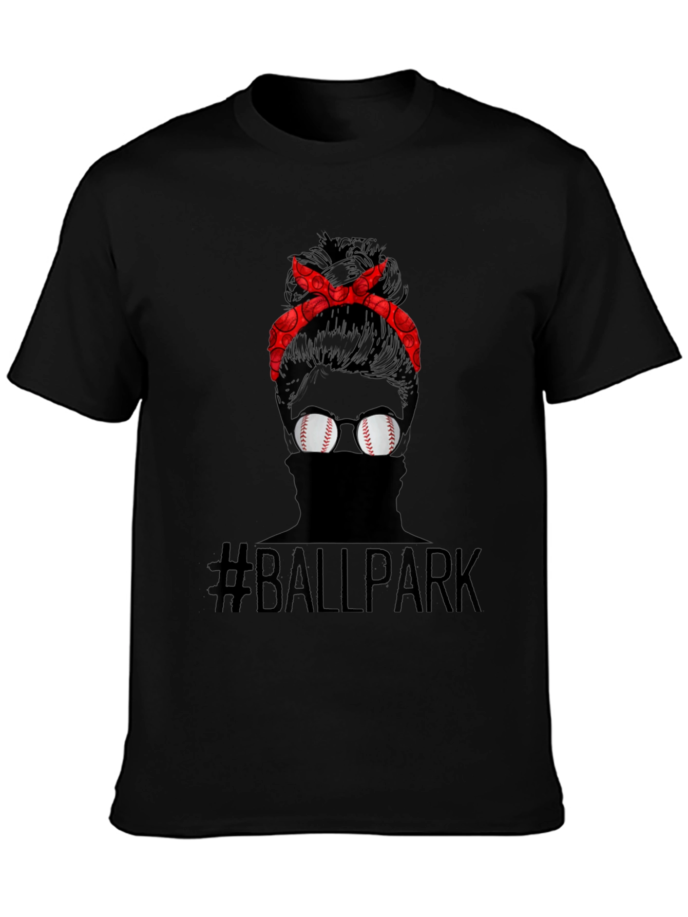 Baseball Mom Messy Bun T-Shirt