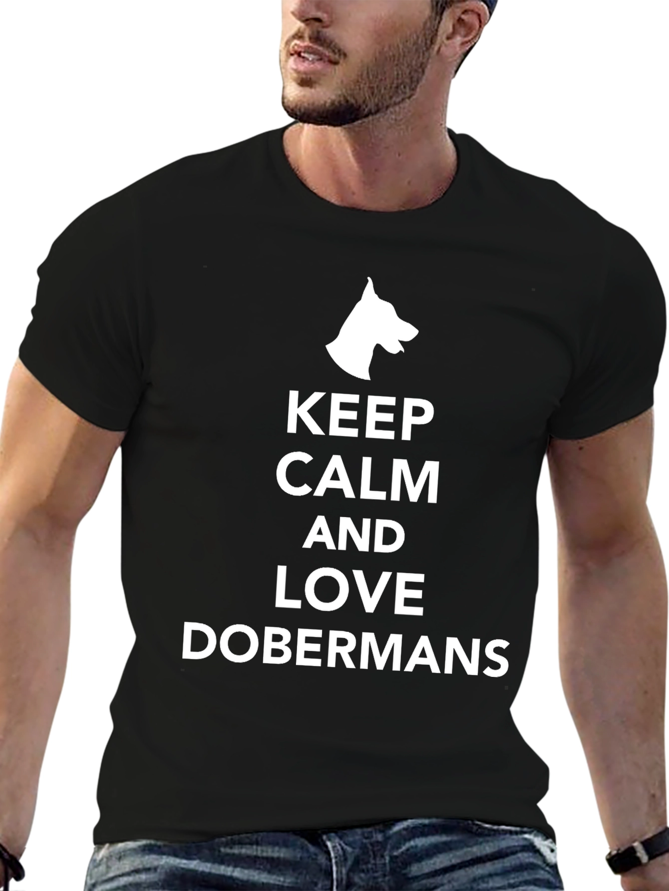 Keep Calm and Love Dobermans Graphic Tee