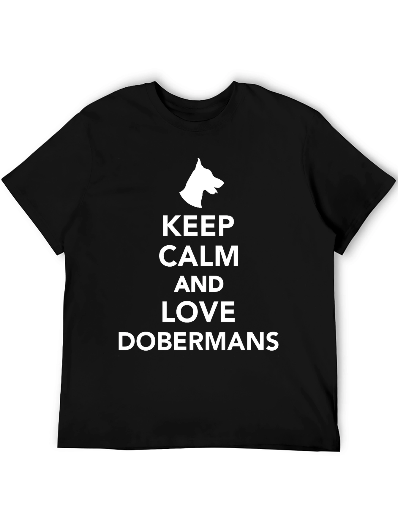 Keep Calm and Love Dobermans Graphic Tee