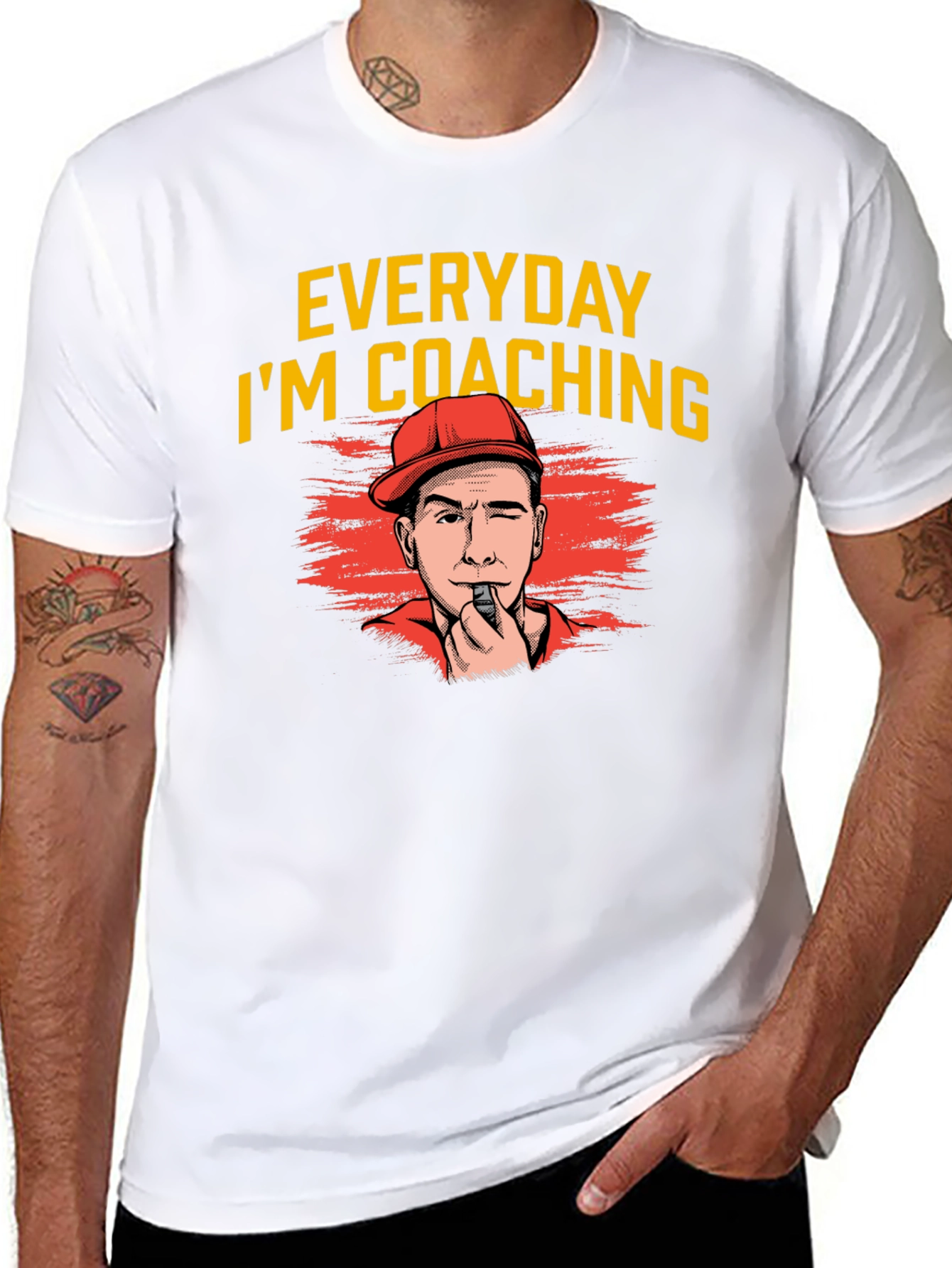 Everyday Im Coaching Black T-Shirt