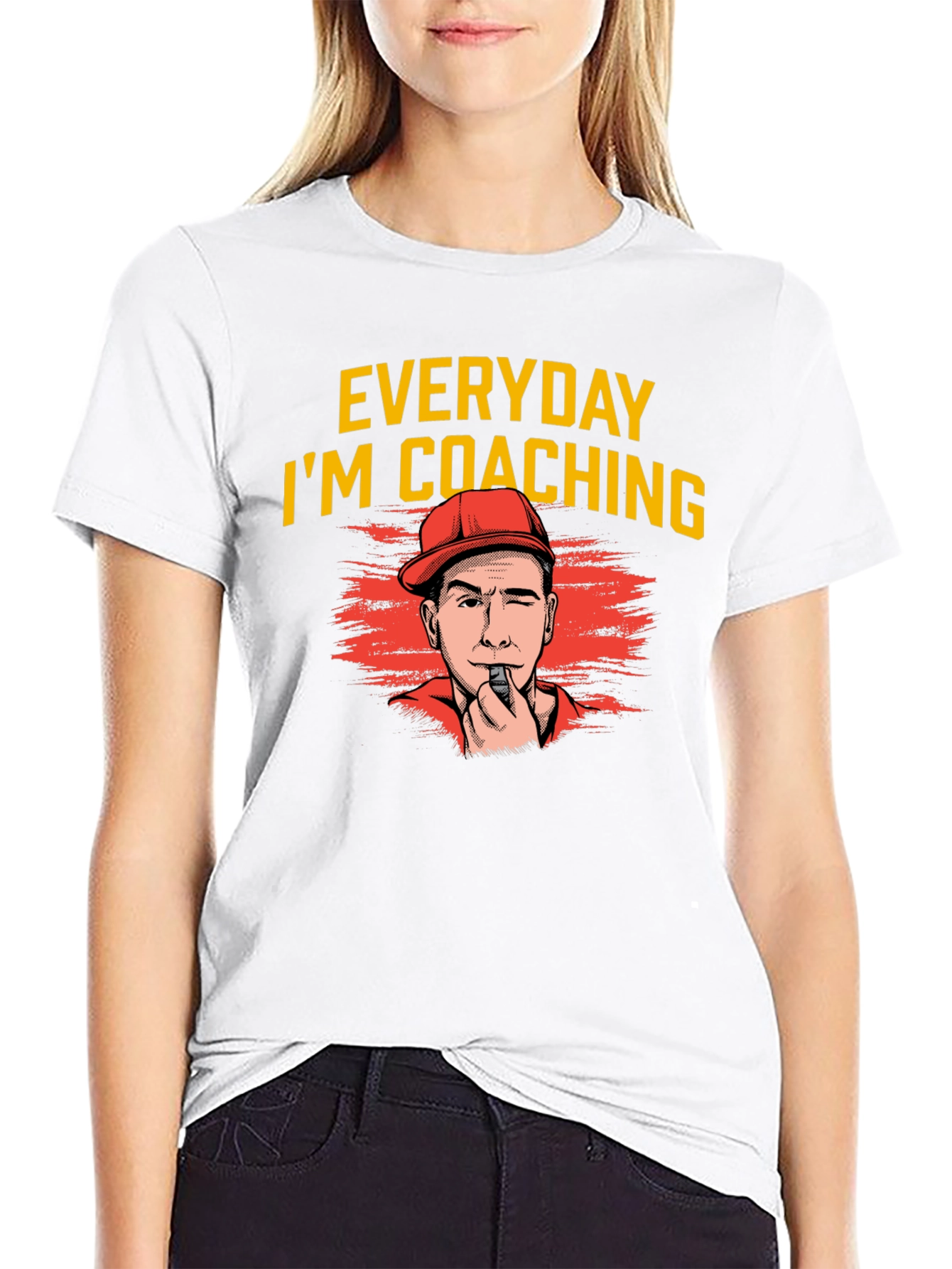 Everyday Im Coaching Black T-Shirt