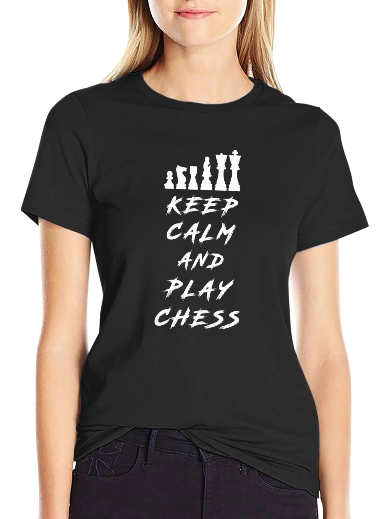 Keep Calm and Play Chess Graphic T-Shirt
