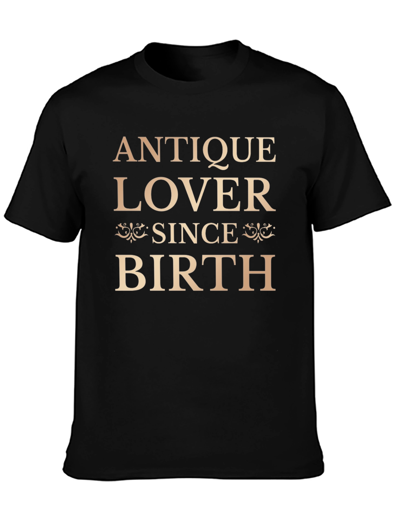 Antique Lover Since Birth Black Graphic Tee