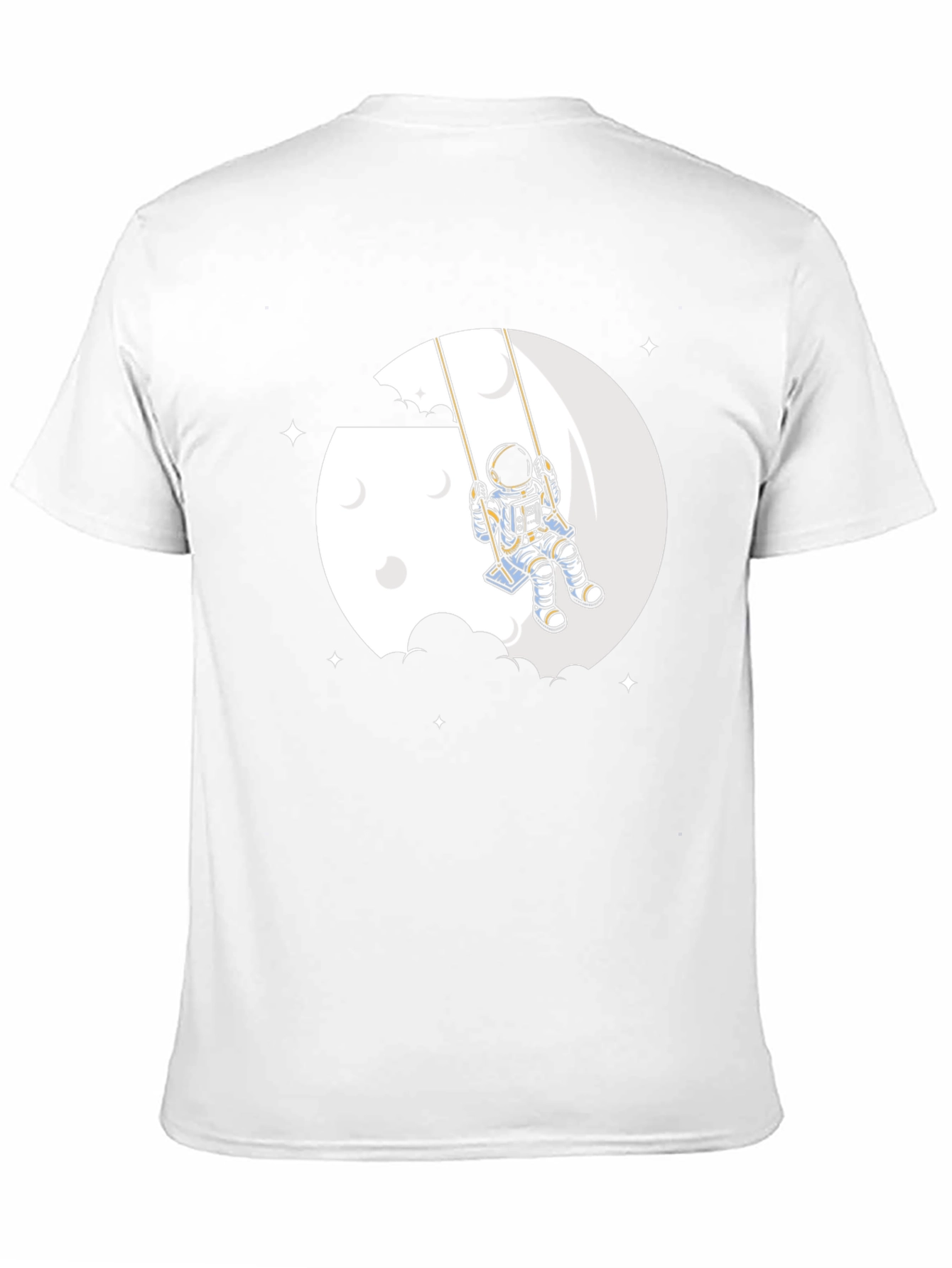 Astronaut Moon Swing Graphic T-Shirt - Unique Space Design