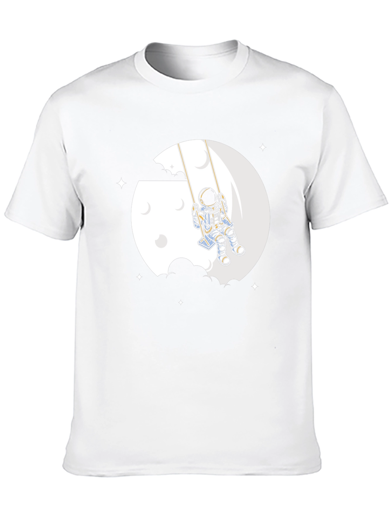 Astronaut Moon Swing Graphic T-Shirt - Unique Space Design