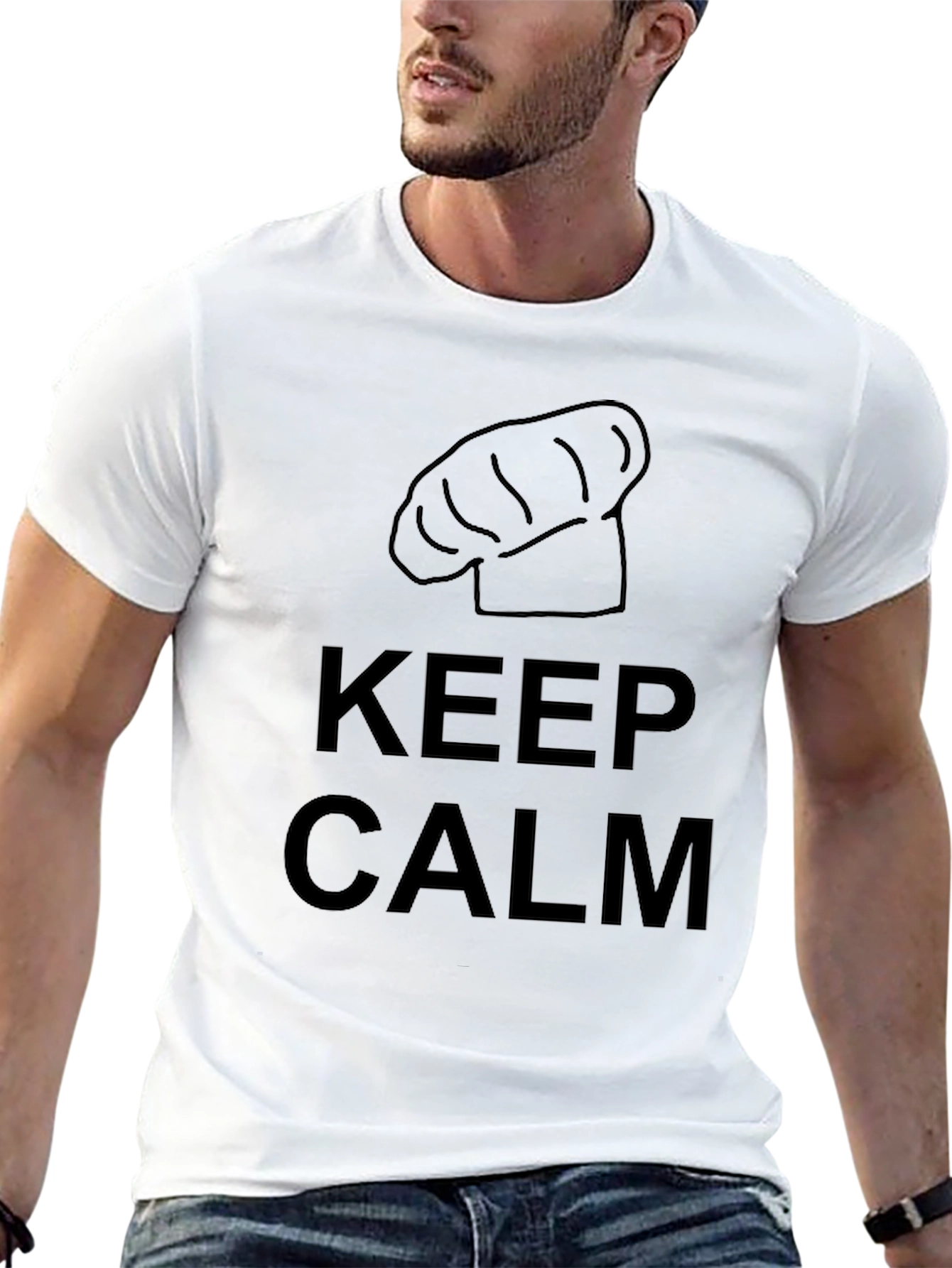 Keep Calm Chef Hat Graphic T-Shirt